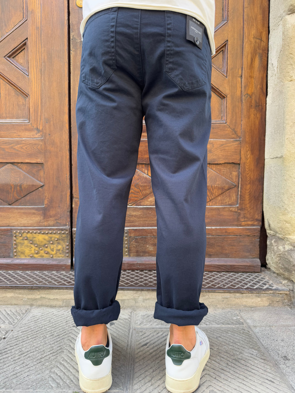 Pantalone Chinos tasca jeans di Hamaki-Ho blu