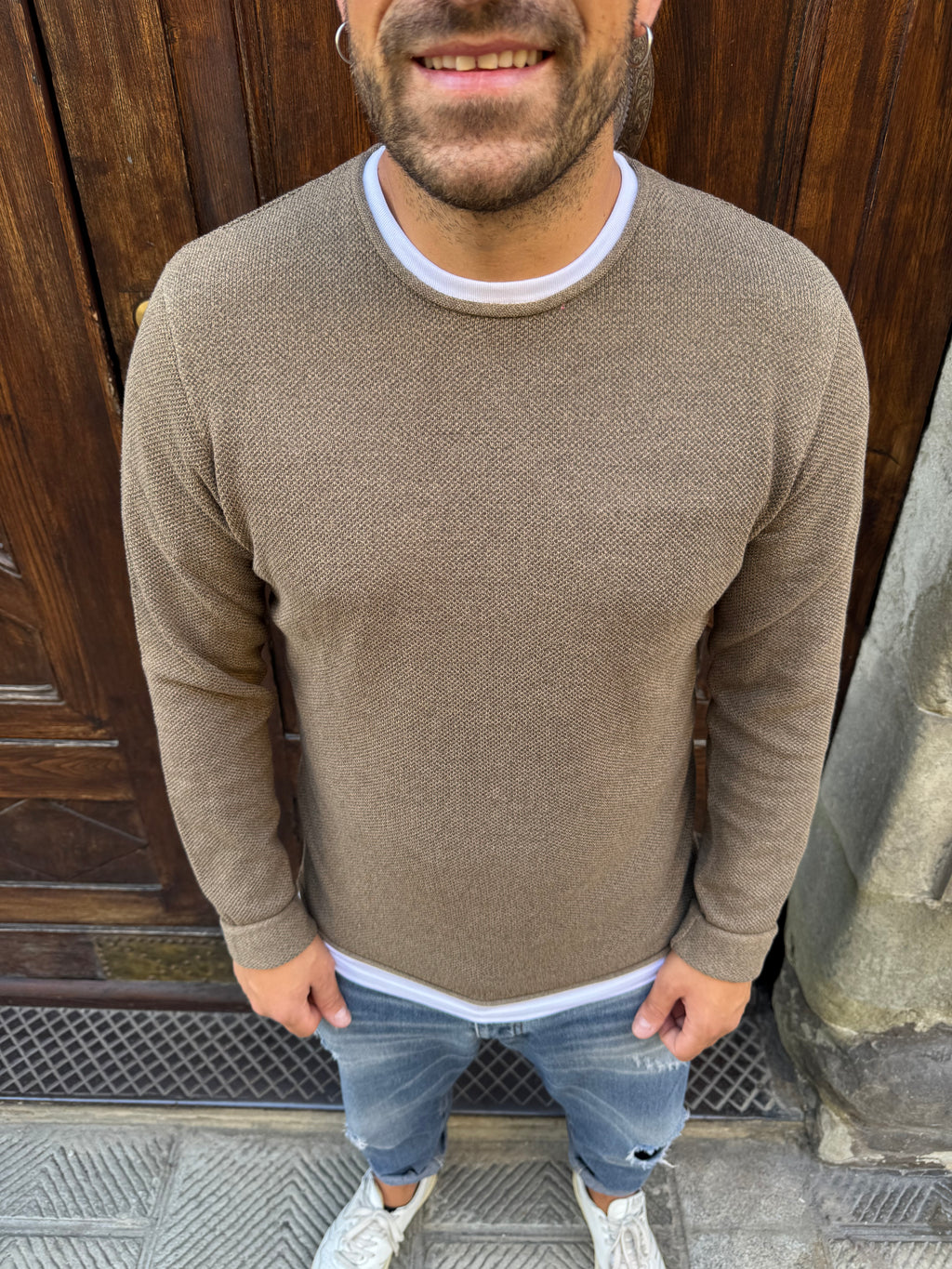 Maglioncino Alabastro di Tiffosi tortora