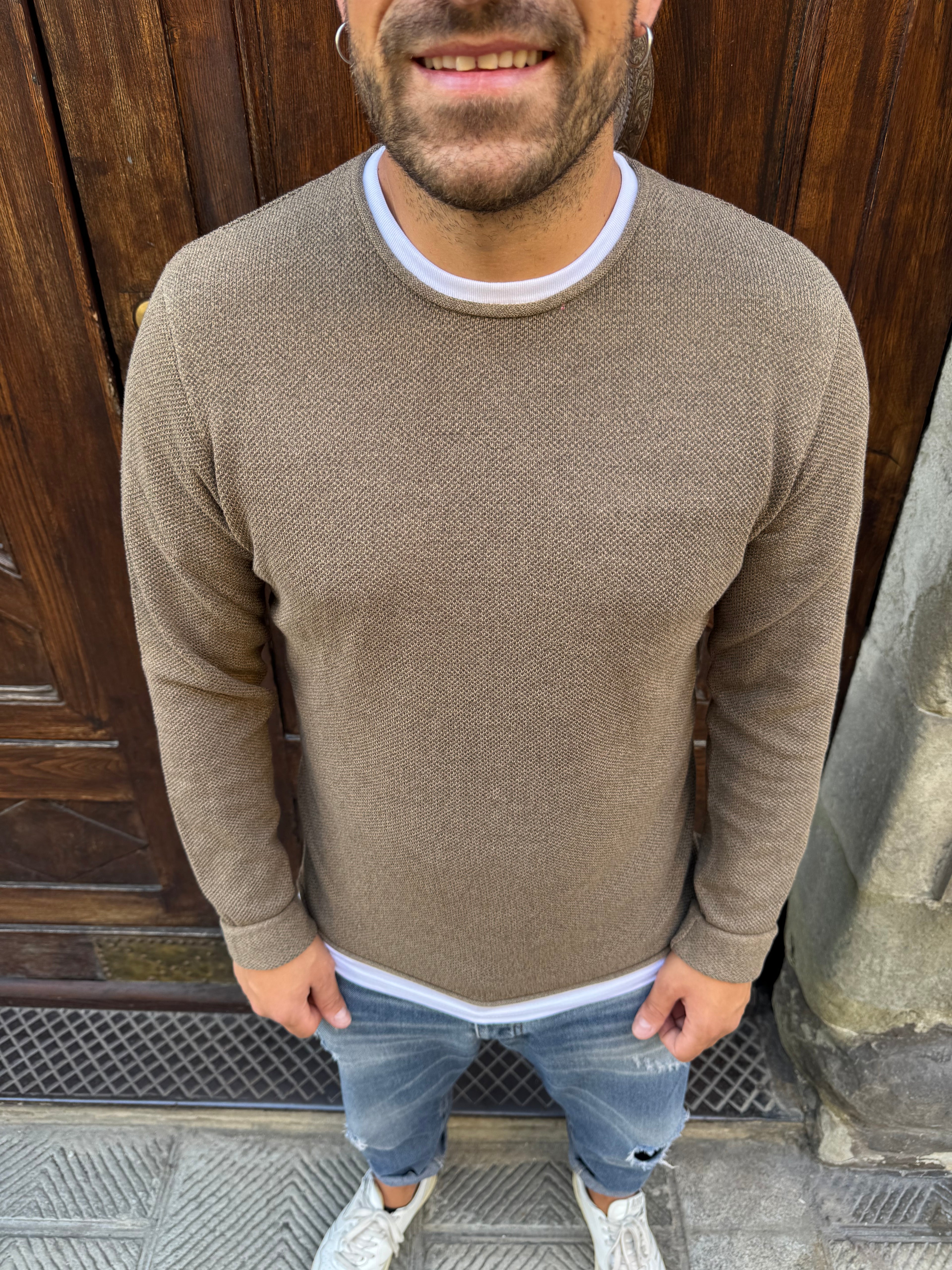 Maglioncino Alabastro di Tiffosi tortora