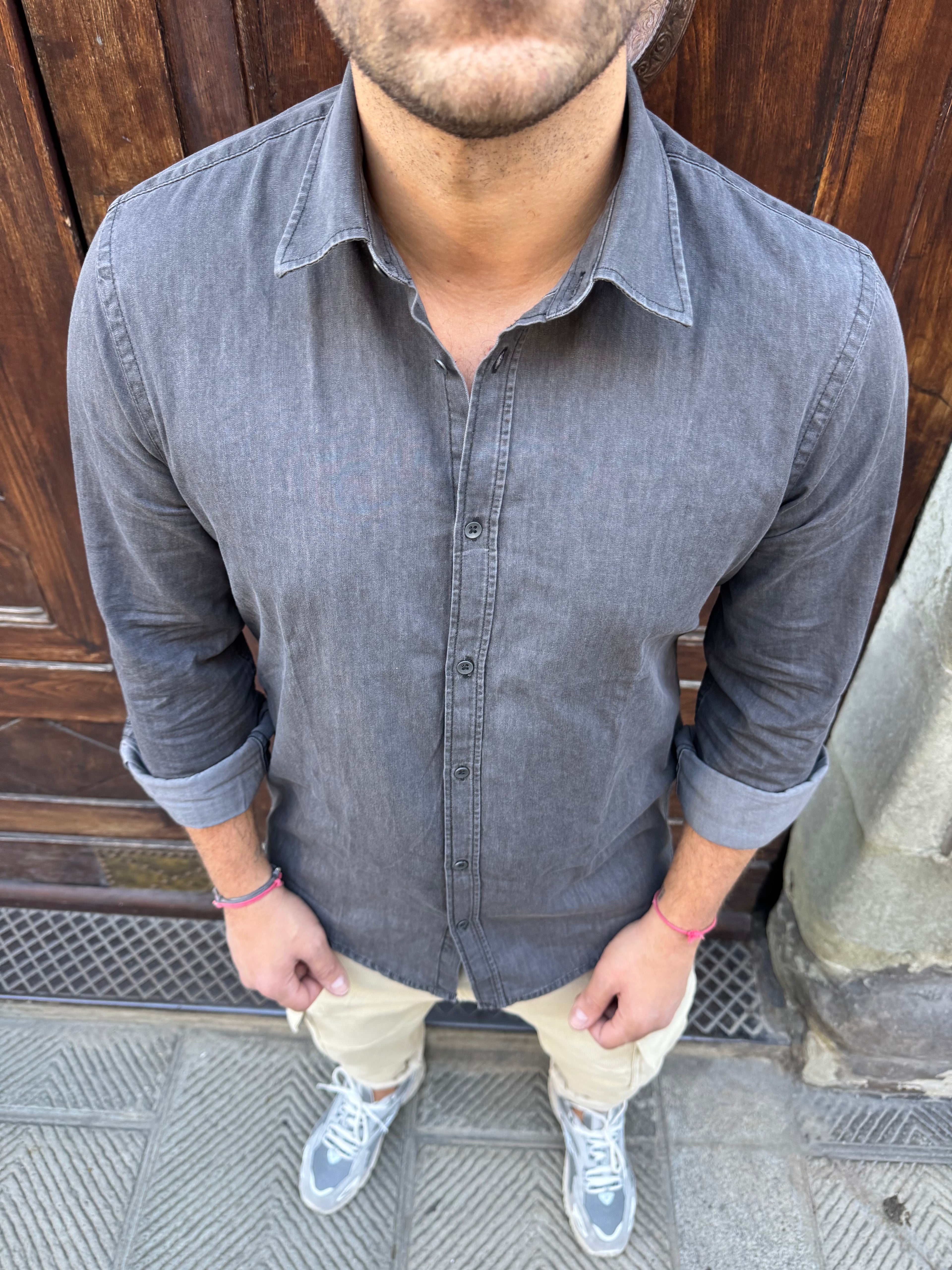 Camicia Jeans Grey di Hamaki-Ho