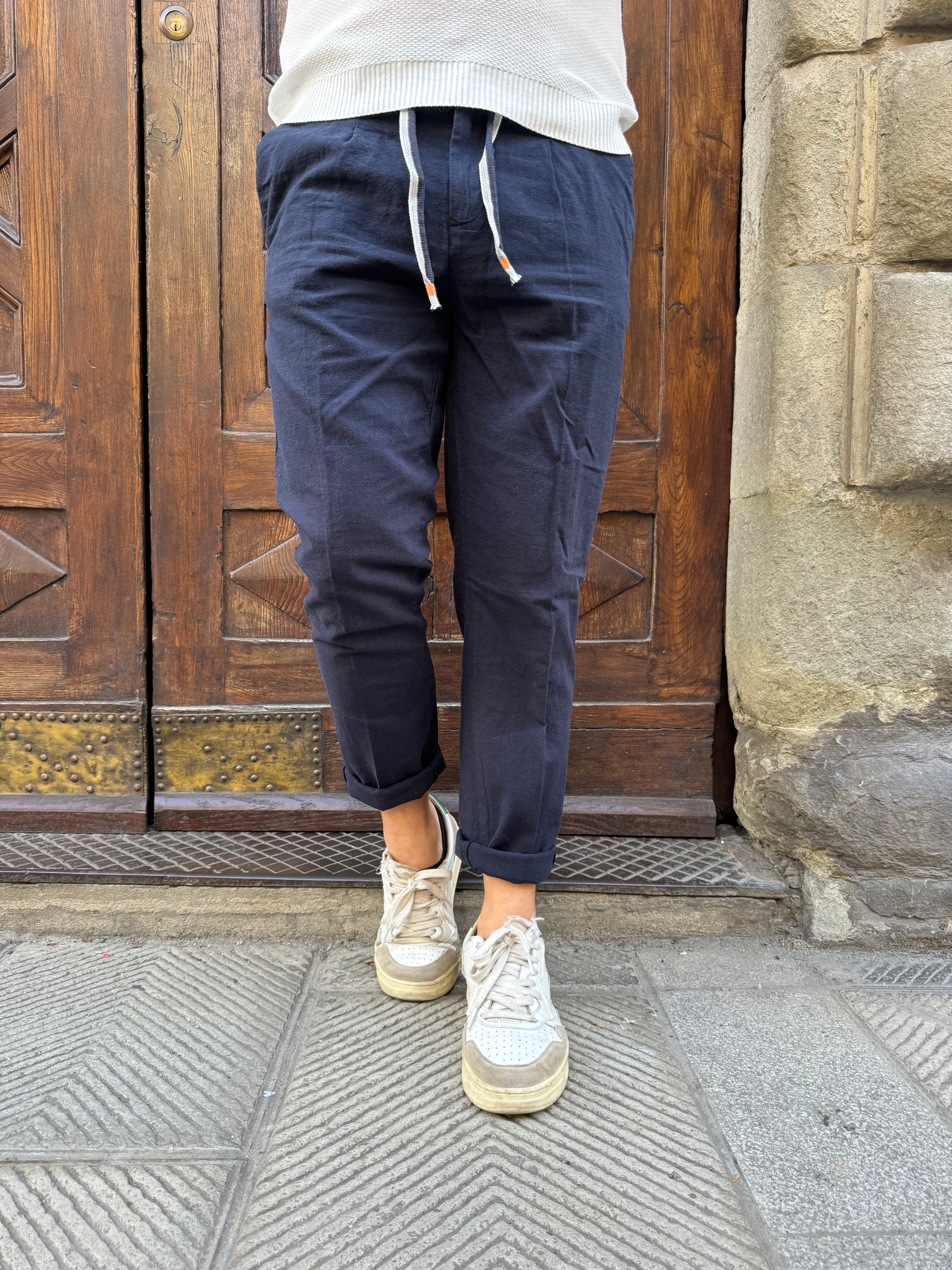 Pantalone Zante blu di Yes Zee