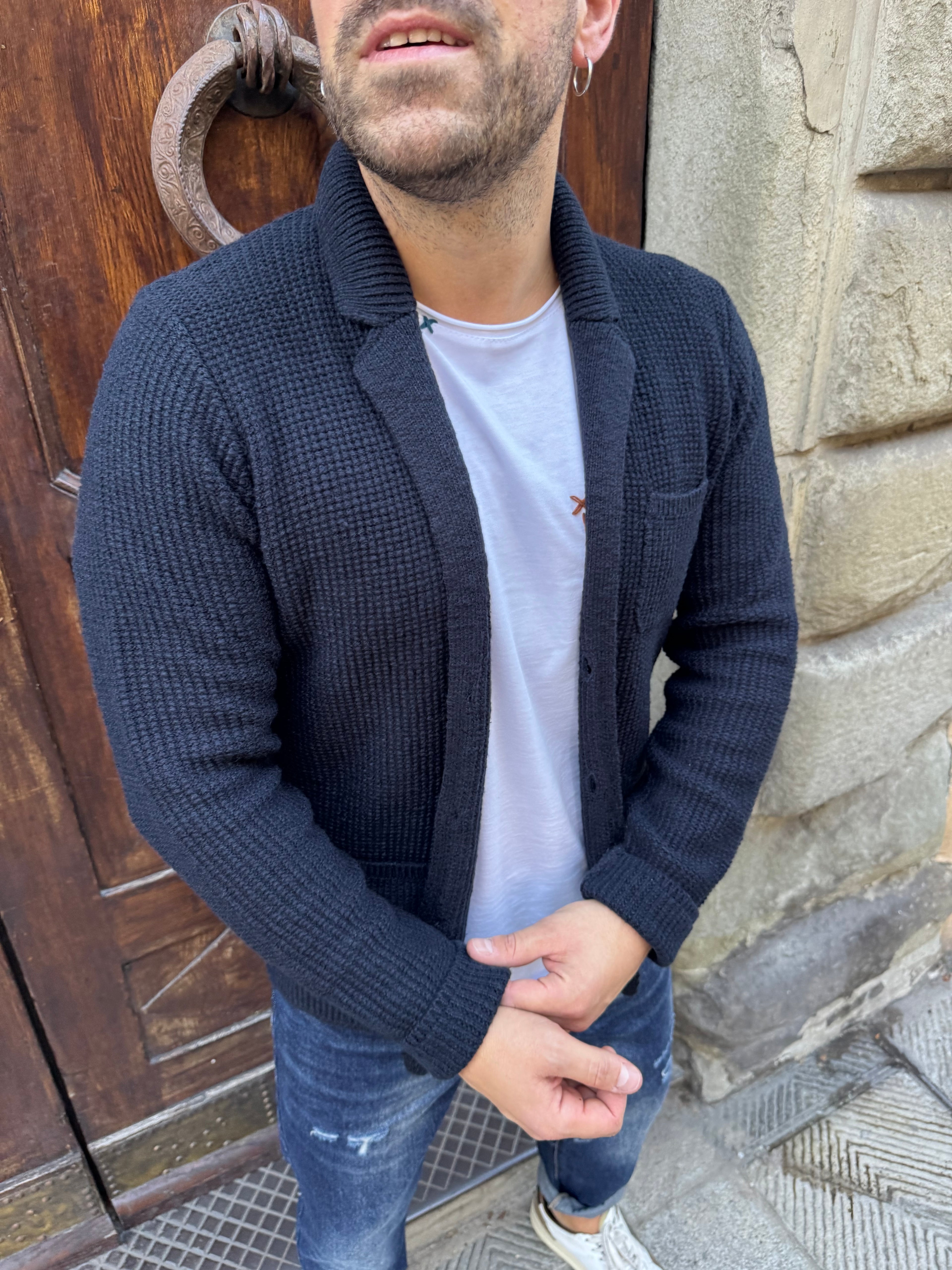 Giacca cardigan Milano di Hamaki-Ho blu