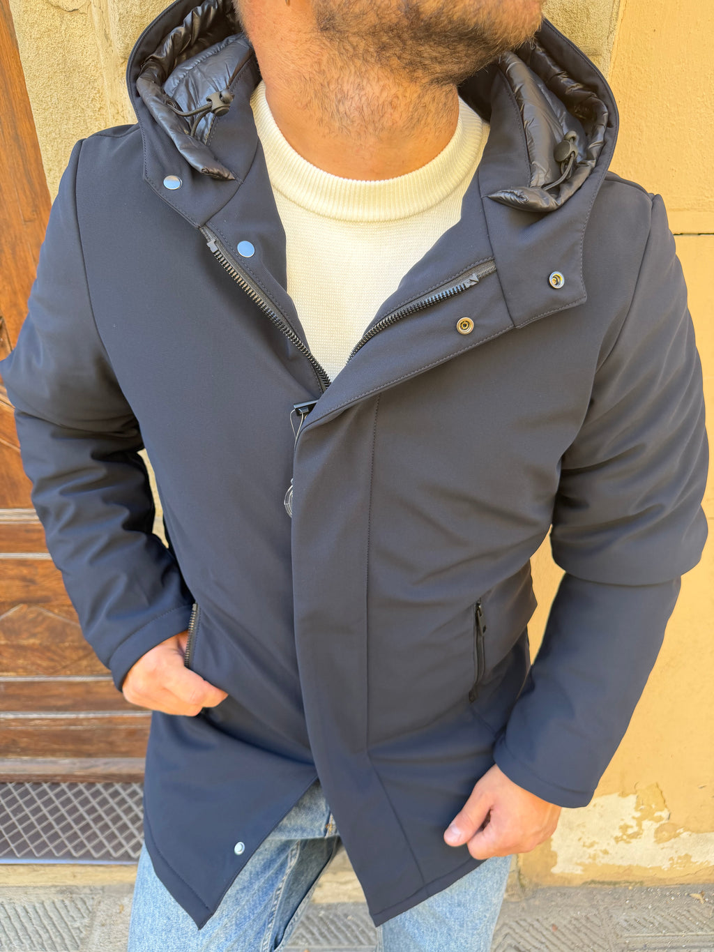 Giacchetto Parka in tessuto tecnico di Tréz blu