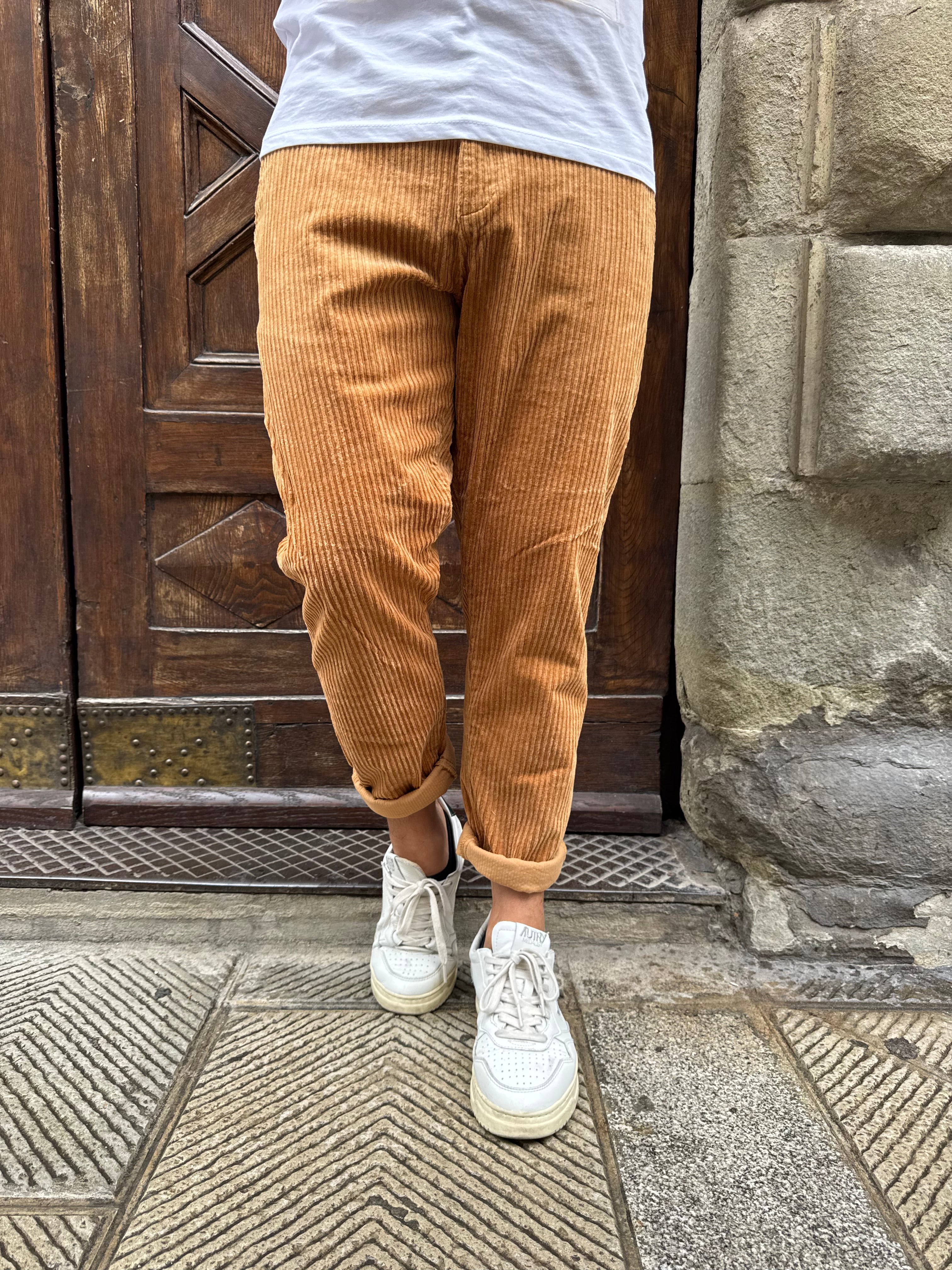 Pantalone Velluto Rocciatore di Telamira caramello