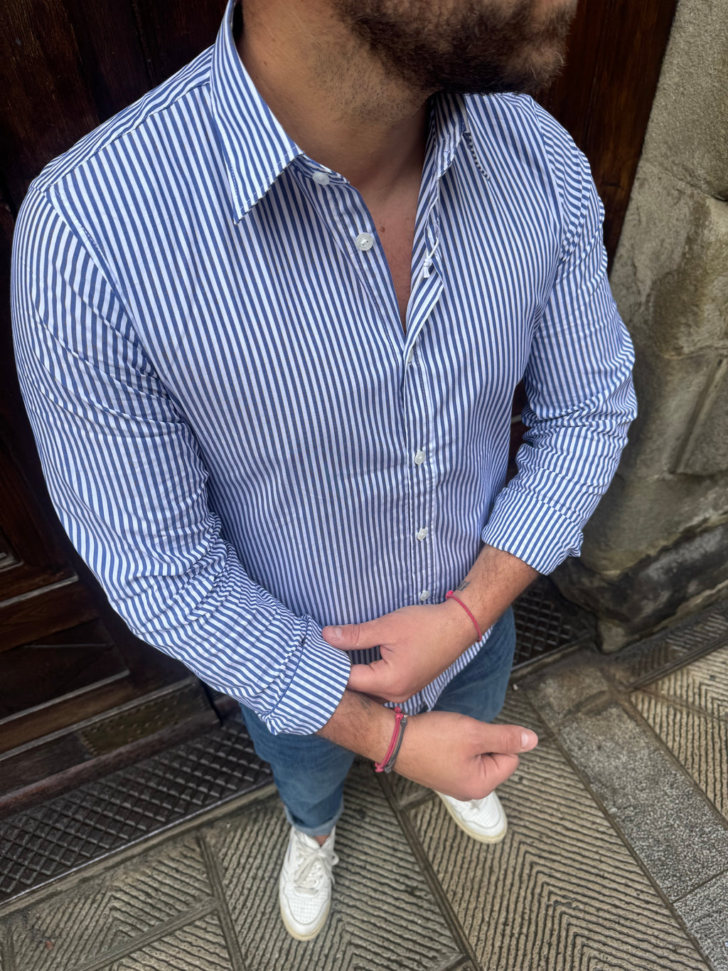 Camicia Portofino di Hamaki-Ho blu