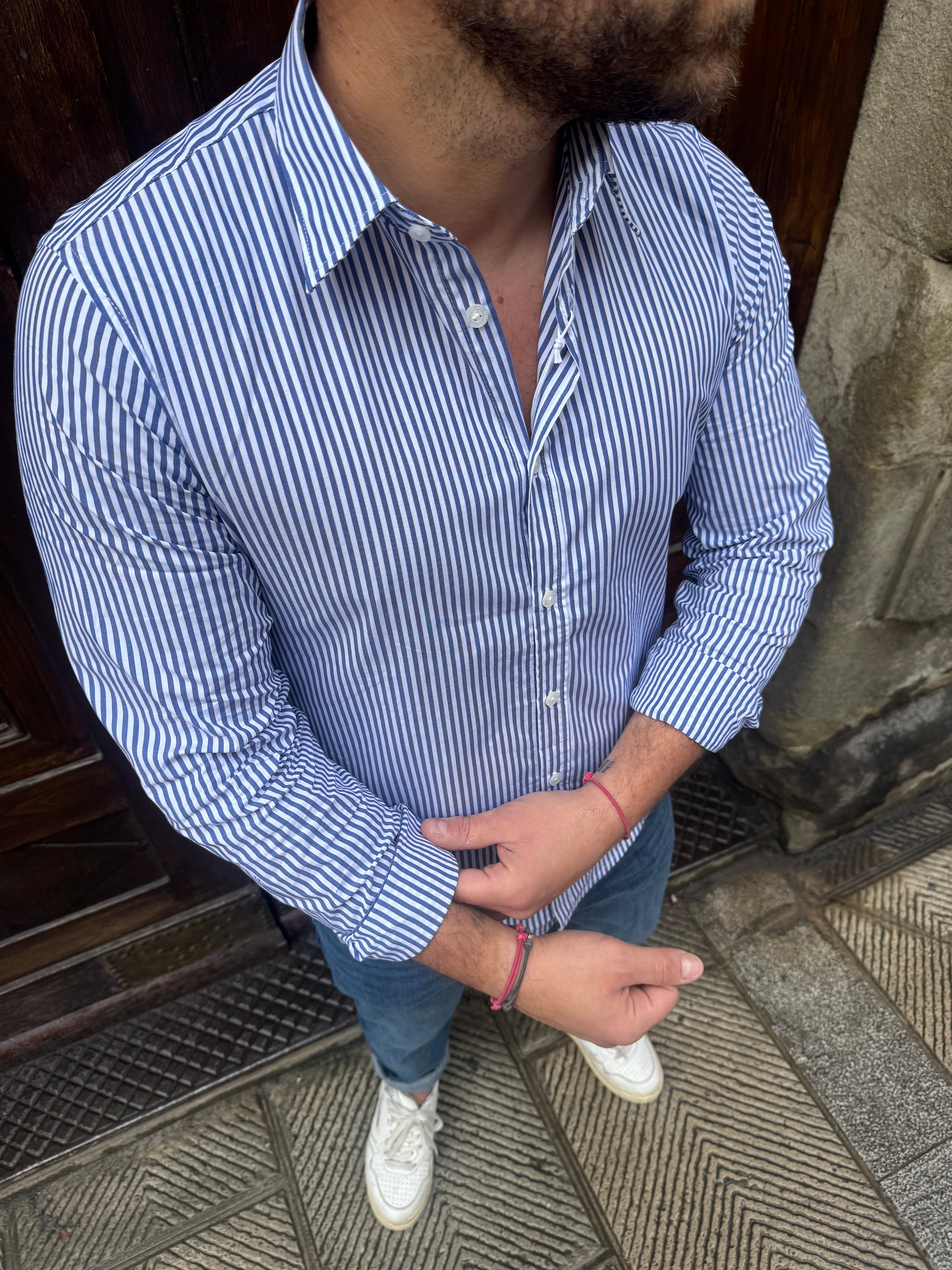 Camicia Portofino di Hamaki-Ho blu