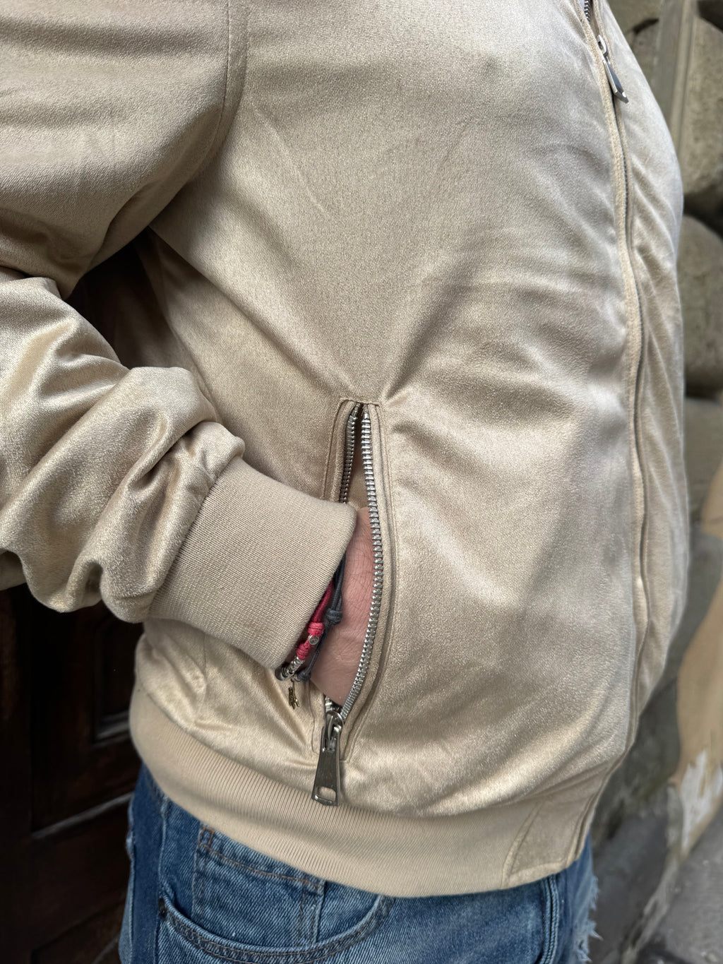 Giacchetto Bomber ecocamoscio di Telamira