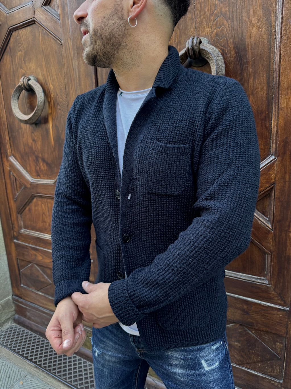 Giacca cardigan Milano di Hamaki-Ho blu