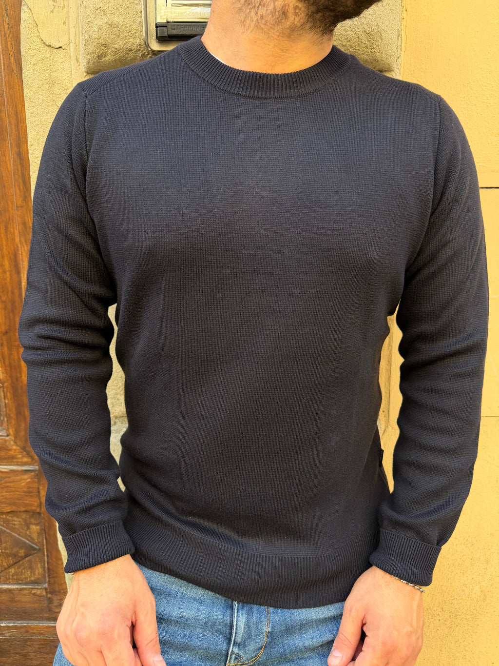 Maglioncino Fisher di Hamaki-Ho blu navy