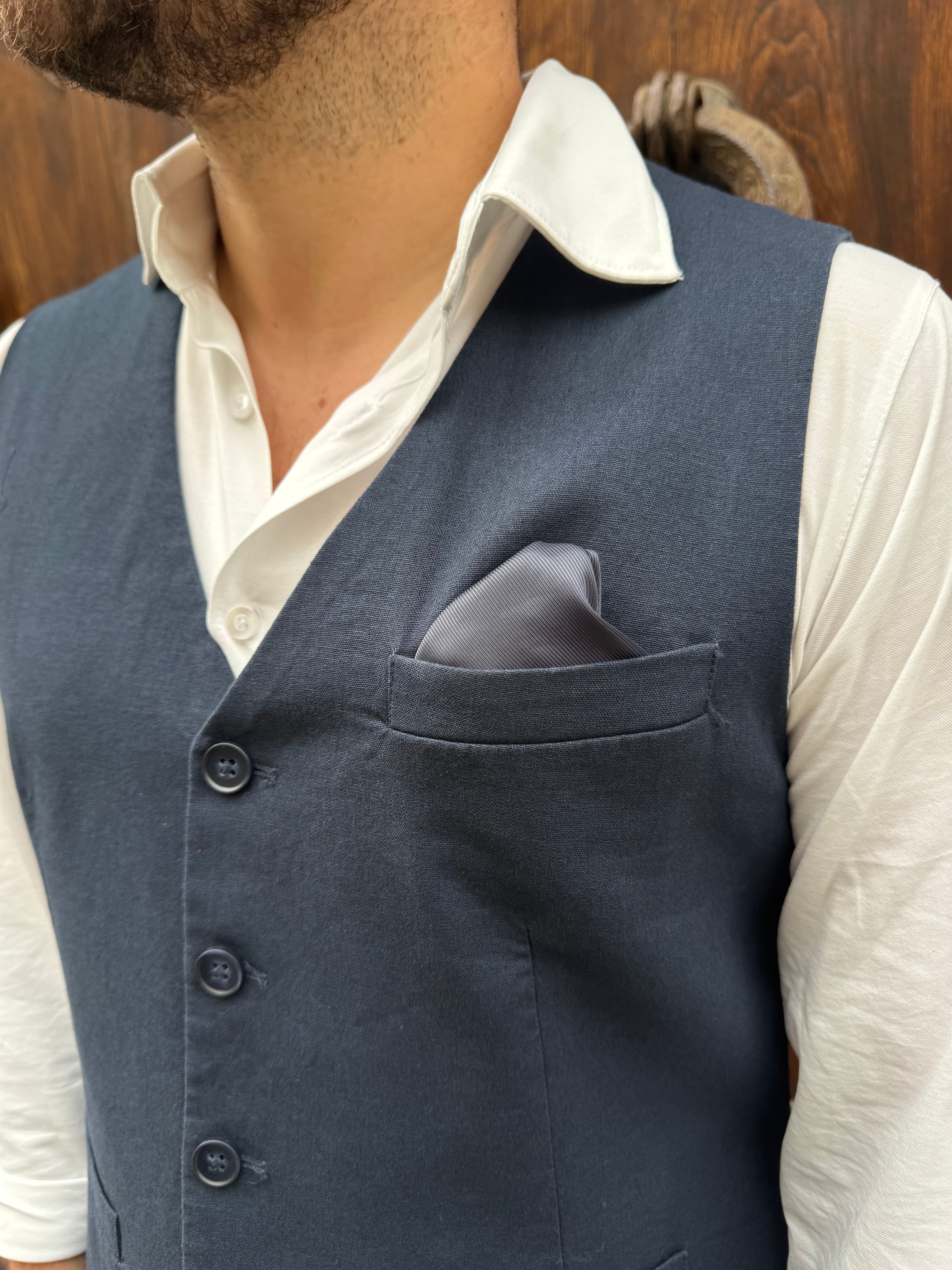 Gilet completo Roger di Hamaki-Ho blu