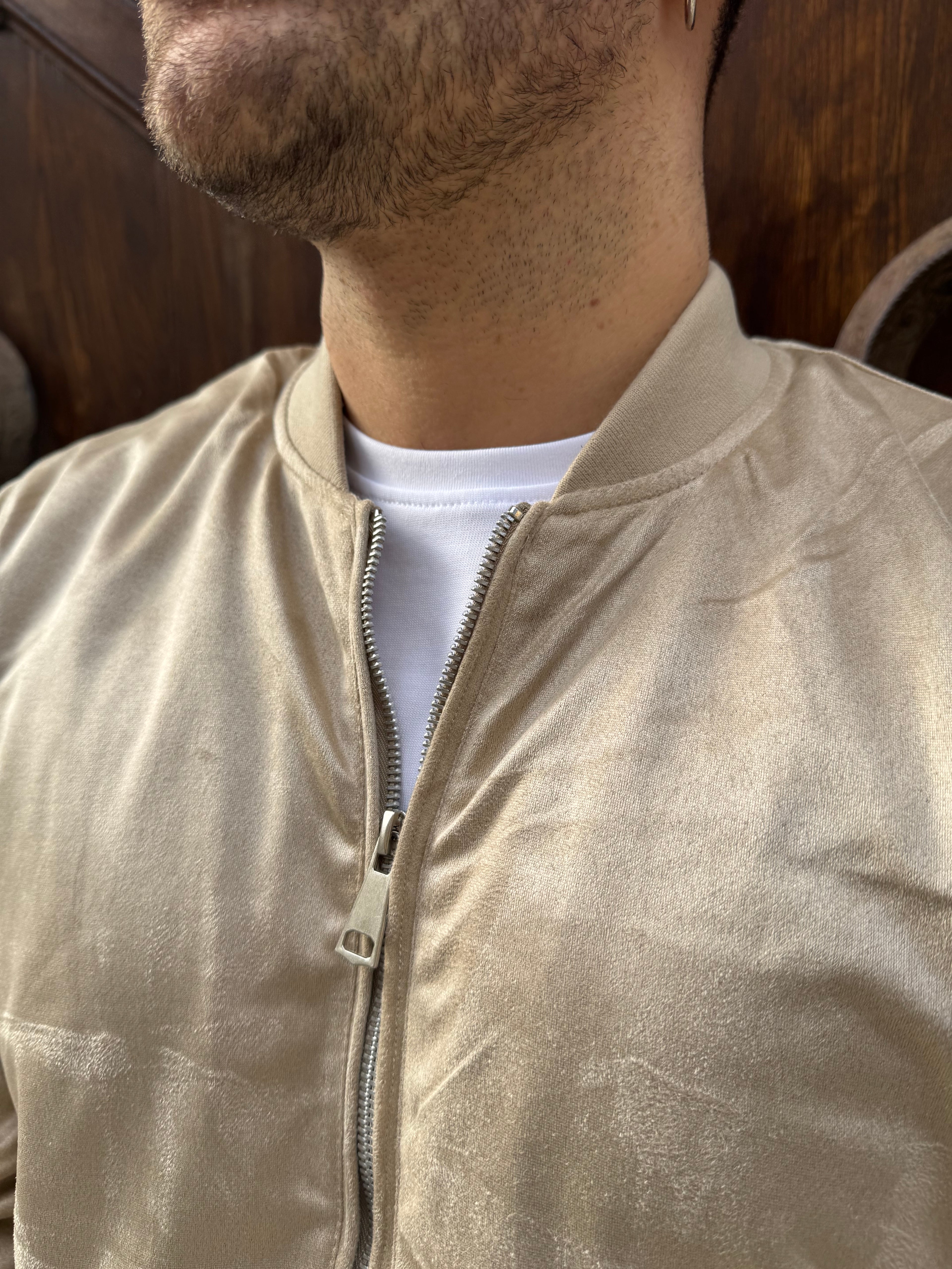 Giacchetto Bomber ecocamoscio di Telamira