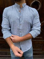Camicia Millerighe di Hamaki-Ho blu