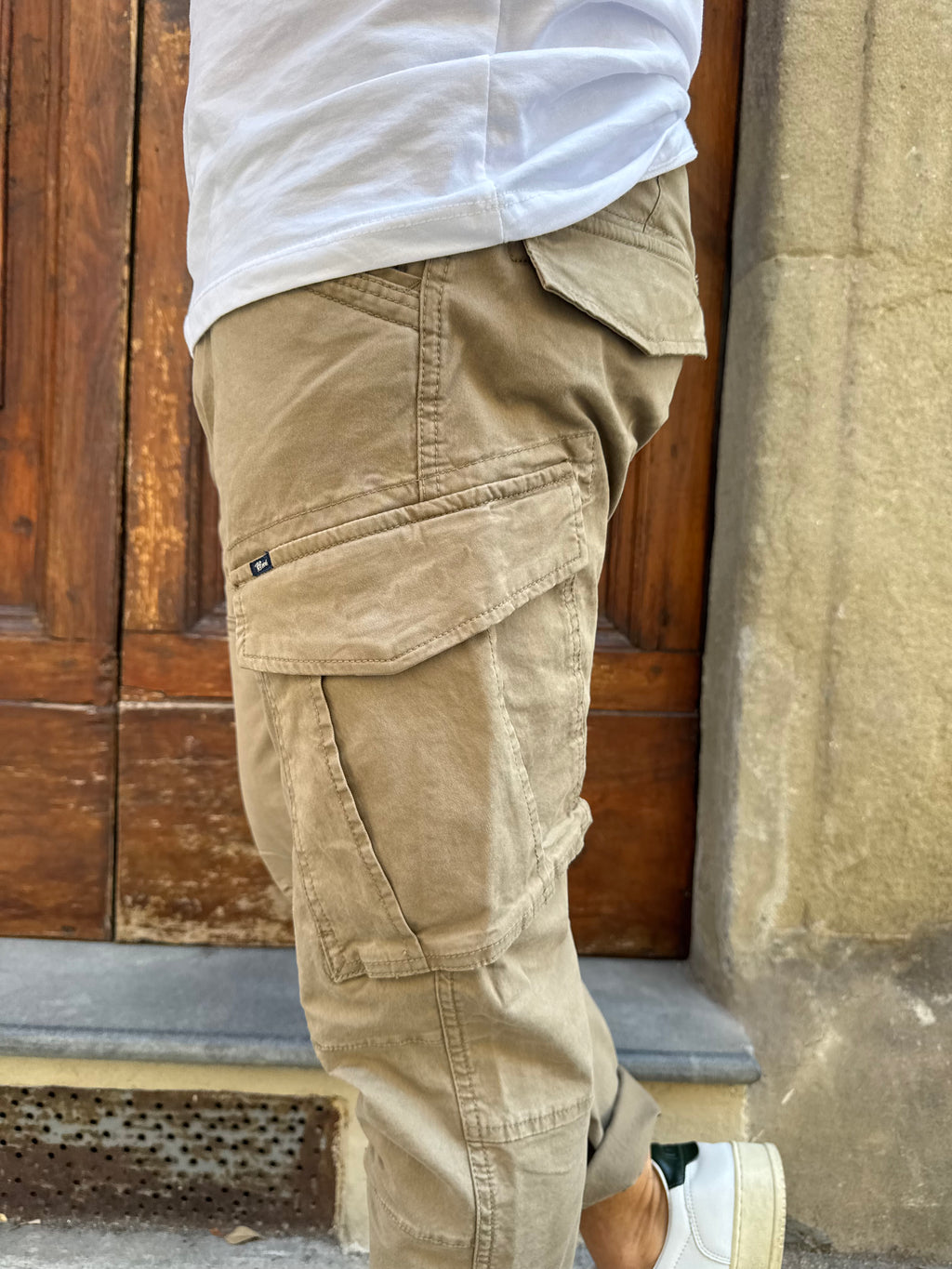 Pantalone Cargo di Petrol fango