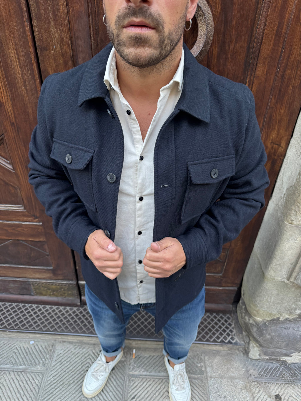 Giacchetto Prestige di HAMAKI-HO blu navy