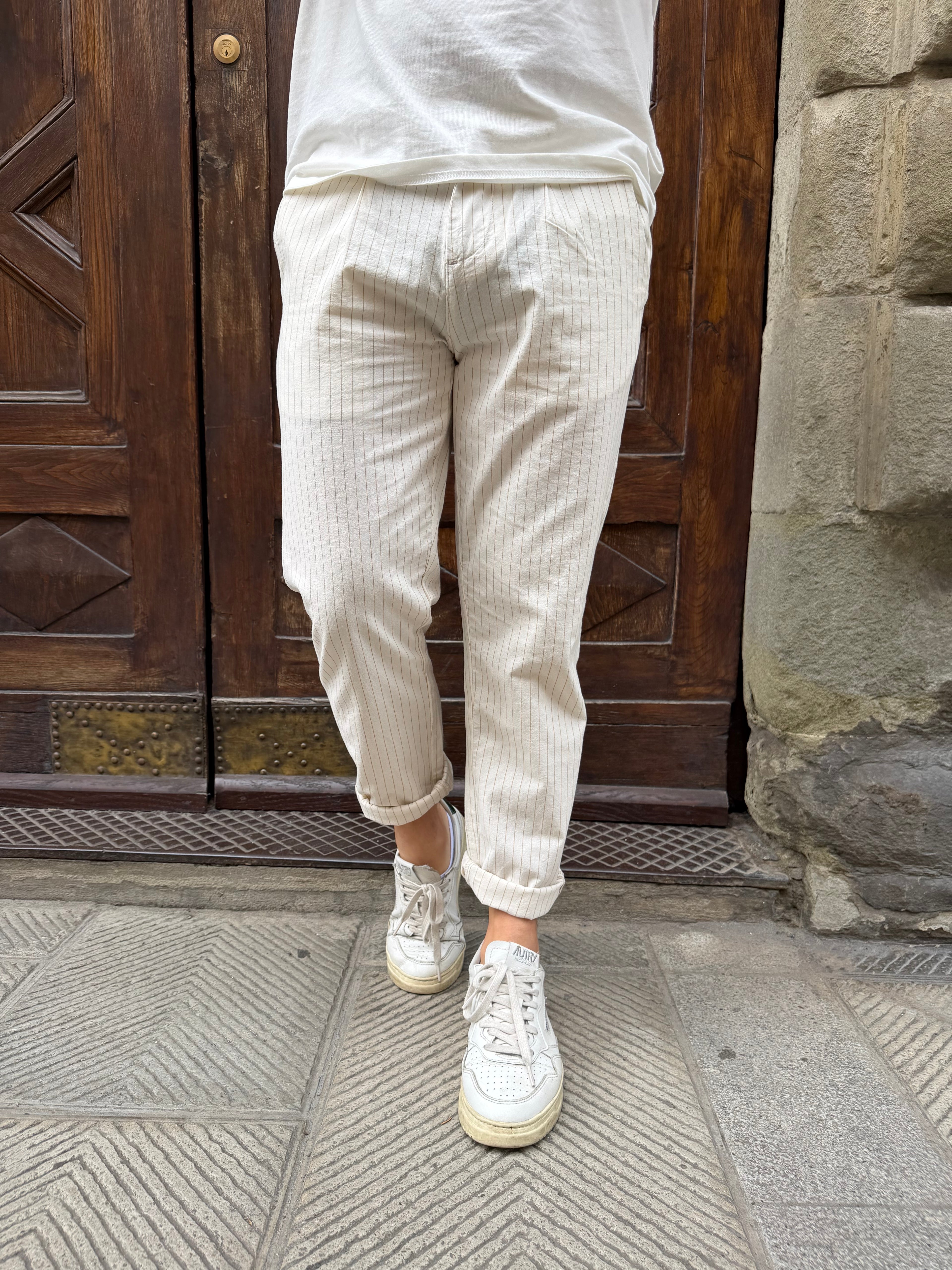 Pantalone Portofino di Tréz bianco