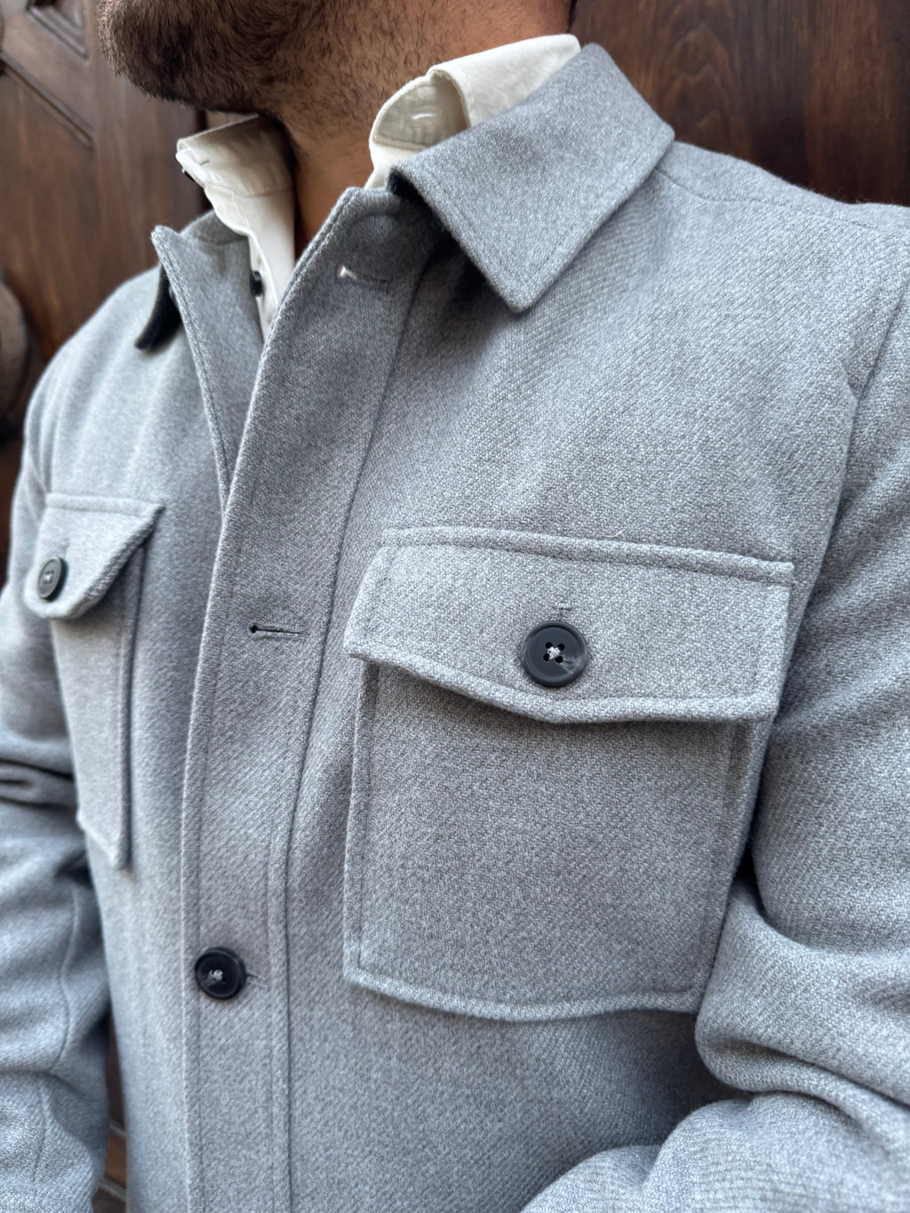 Giacchetto Prestige di HAMAKI-HO grigio perla