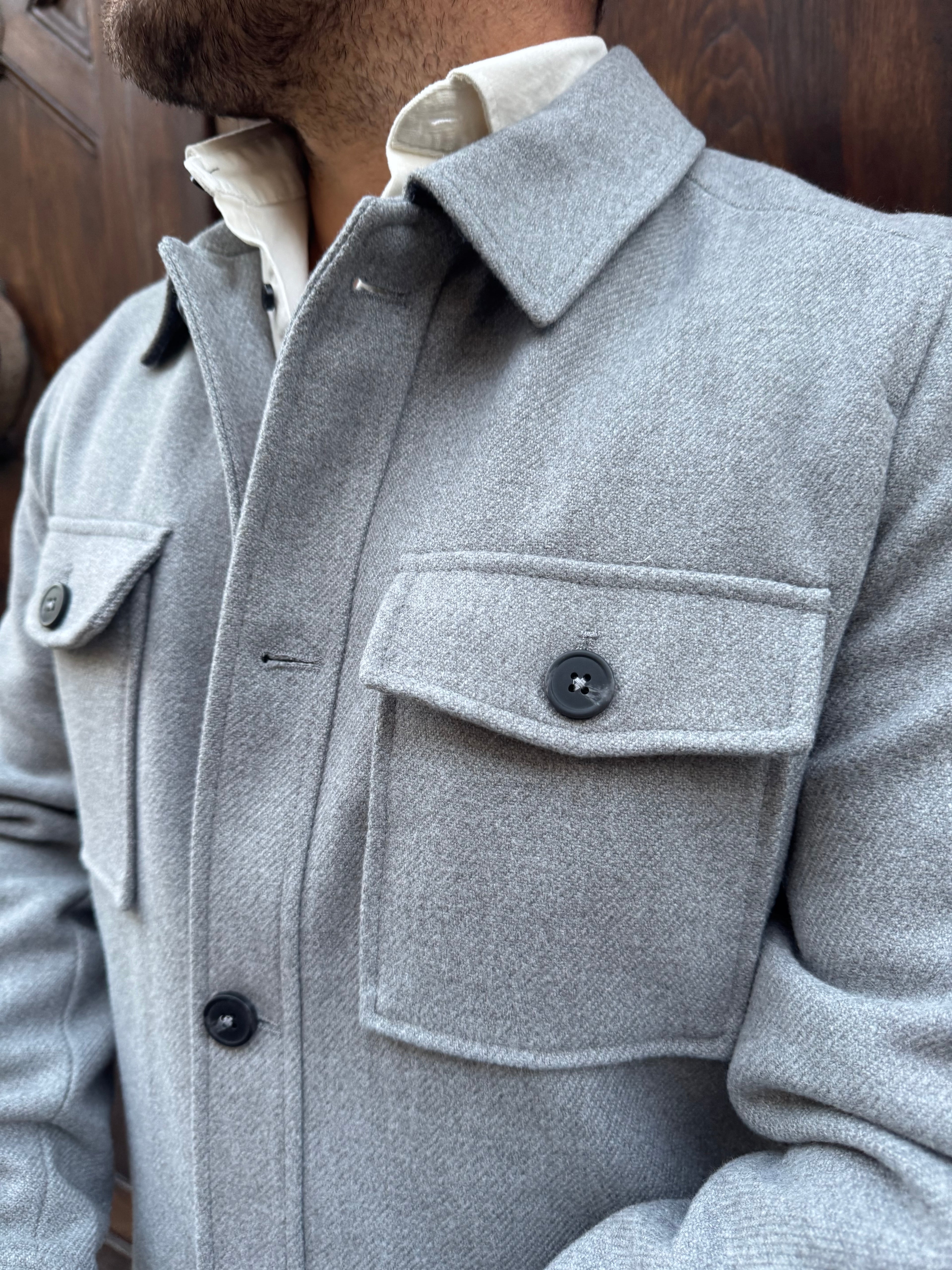 Giacchetto Prestige di HAMAKI-HO grigio perla