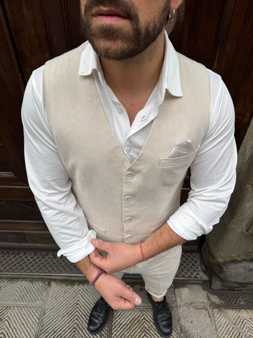 Gilet completo Roger di Hamaki-Ho sabbia