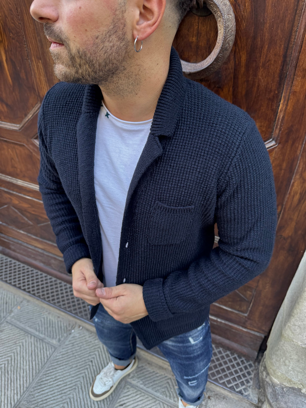 Giacca cardigan Milano di Hamaki-Ho blu
