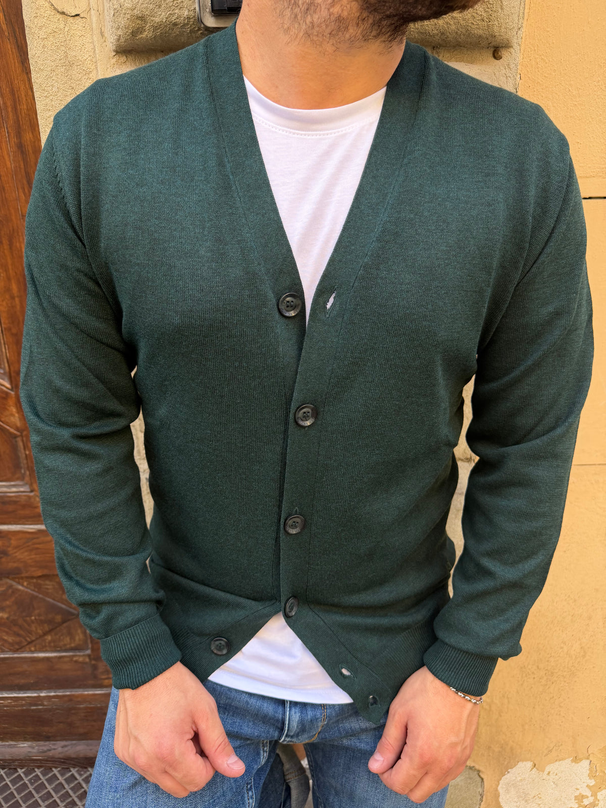 Cardigan Ugo di Hamaki-ho verde