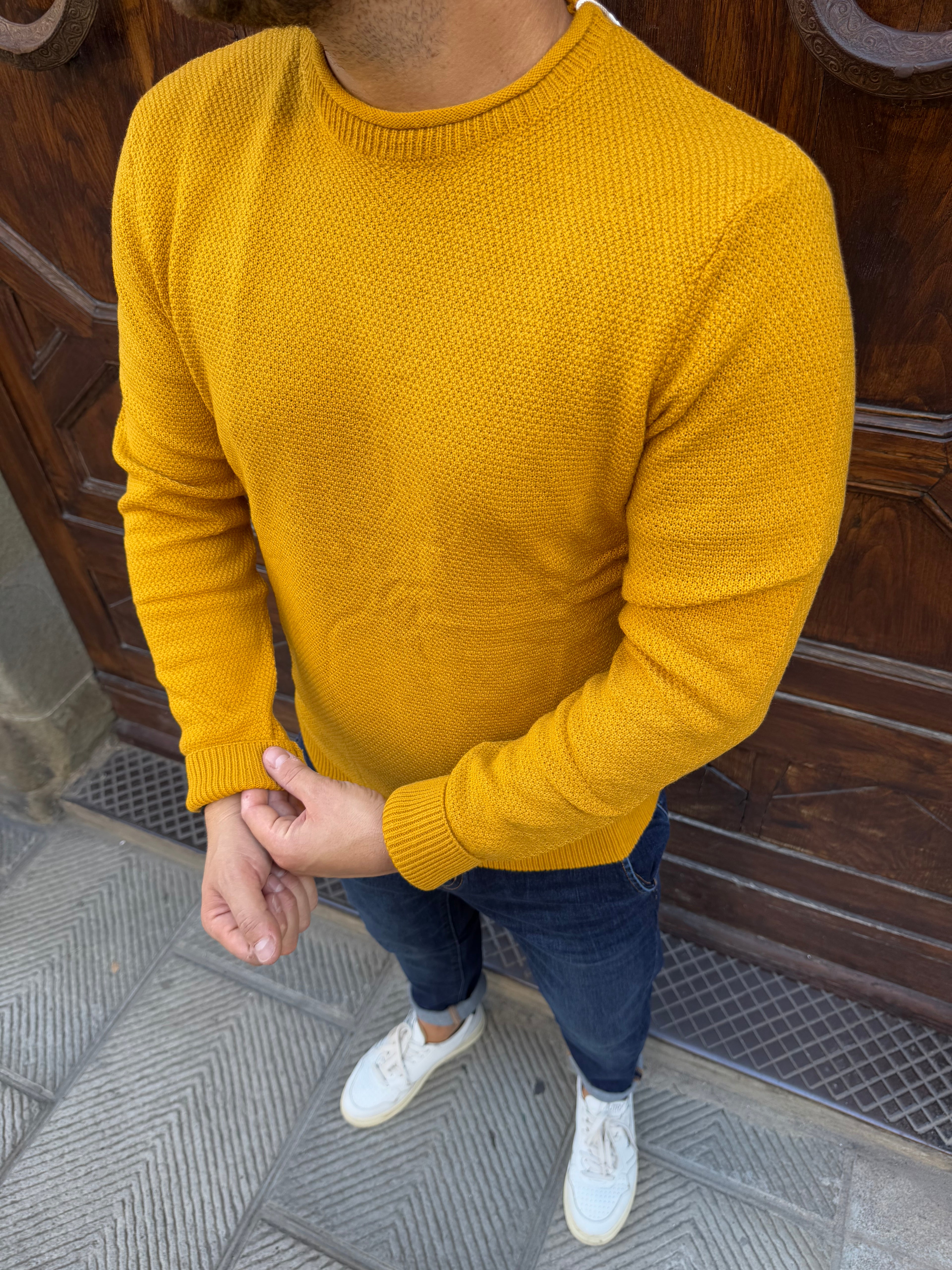 Maglioncino Carlos di Telamira senape