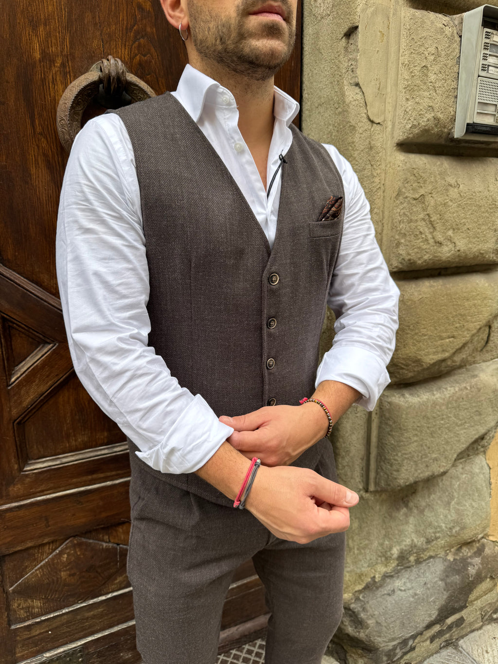 Gilet coordinato London di 3.9 moro