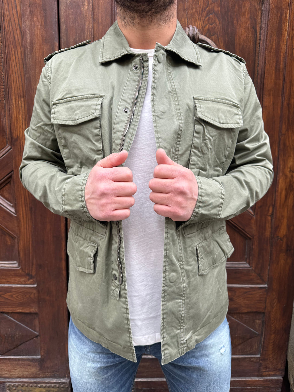 Giacchetto Sahara di Telamira verde militare