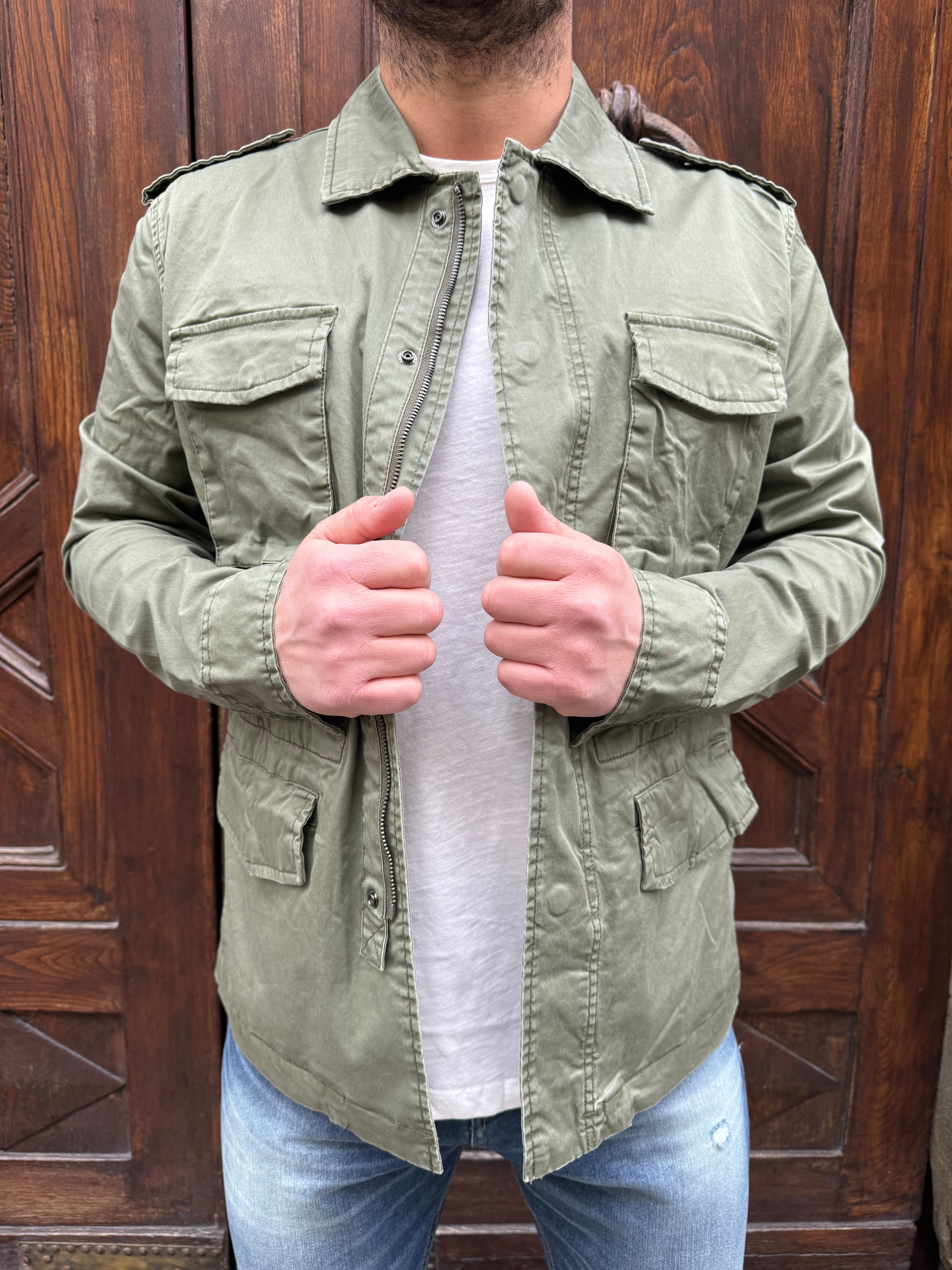 Giacchetto Sahara di Telamira verde militare