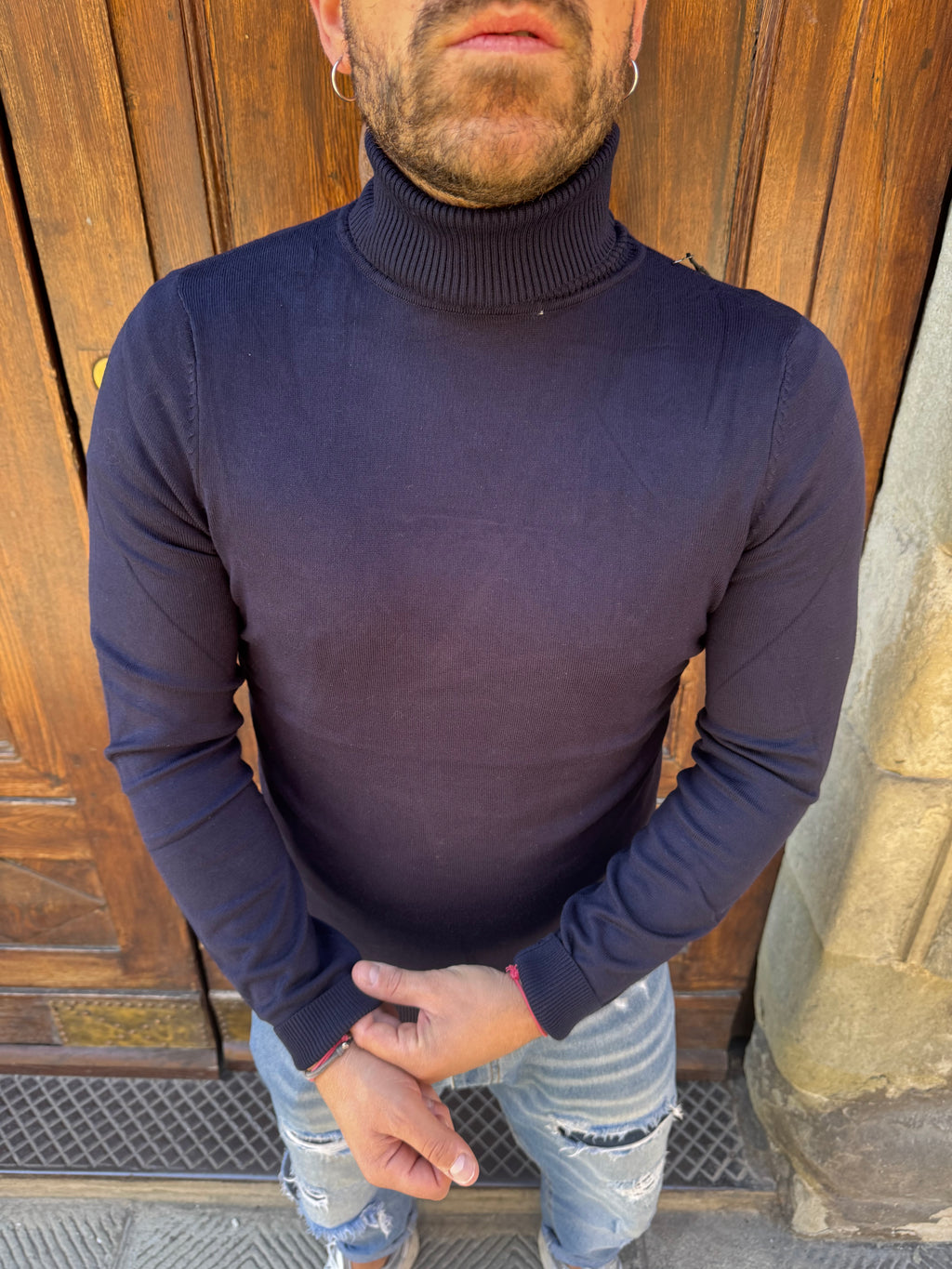 Maglioncino Dolcevita di Telamira blu