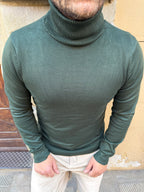 Maglioncino Dolcevita di Telamira verde bosco