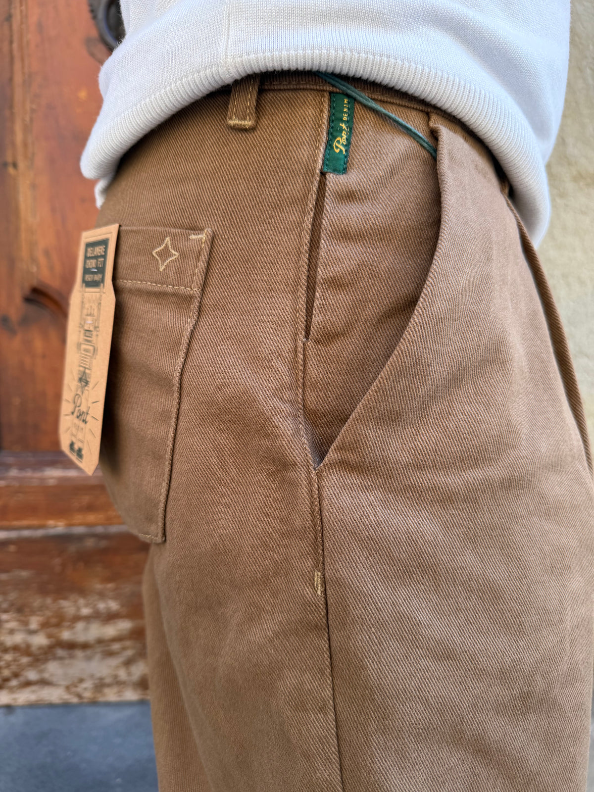 Pantalone Chinos Delamere di Pont tabacco