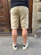 Bermuda Tiffosi in misto lino beige