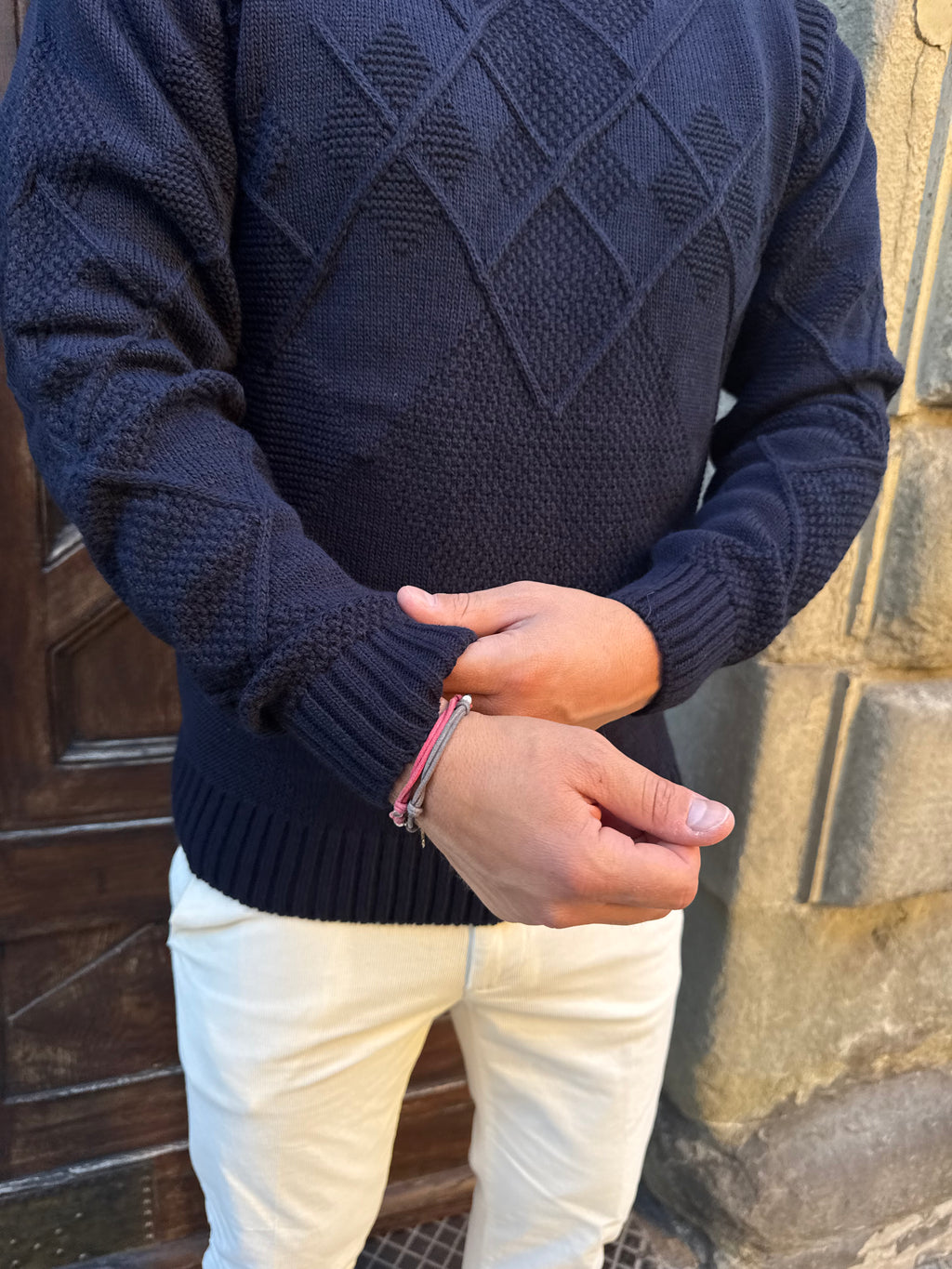 Maglioncino Rombo di Telamira blu