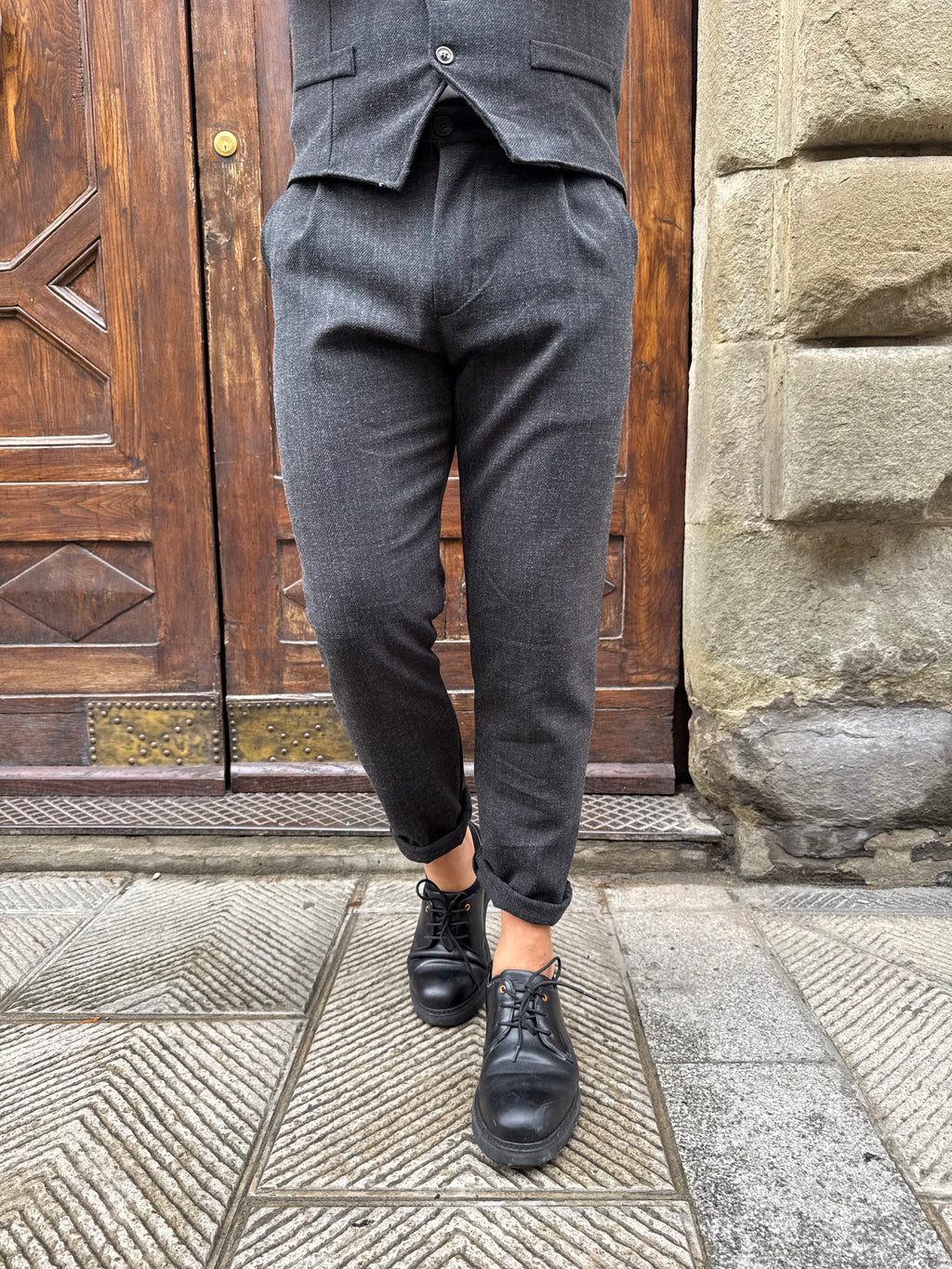 Pantalone coordinato London di 3.9 grigio