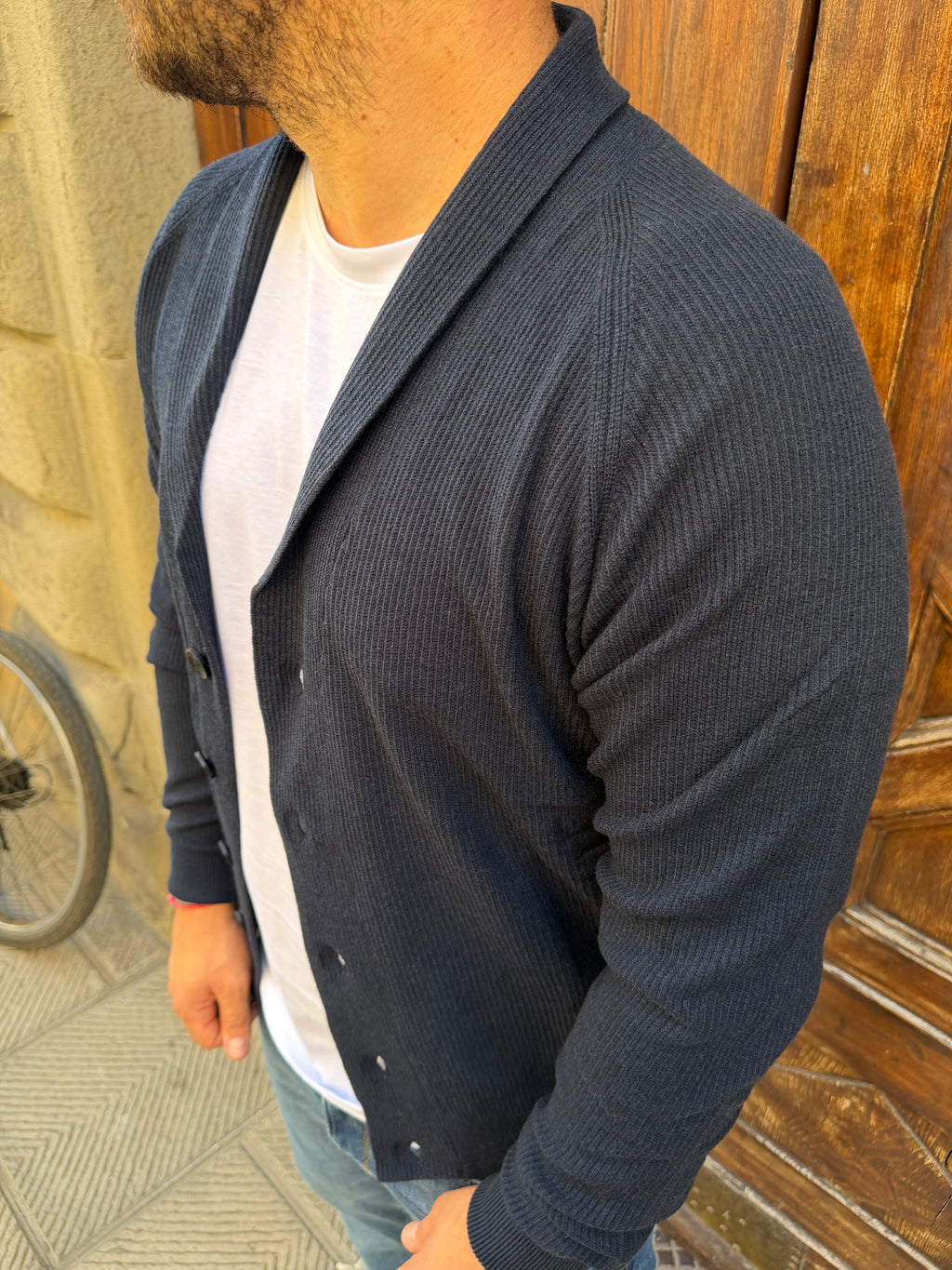 Cardigan Milano di Hamaki-Ho blu