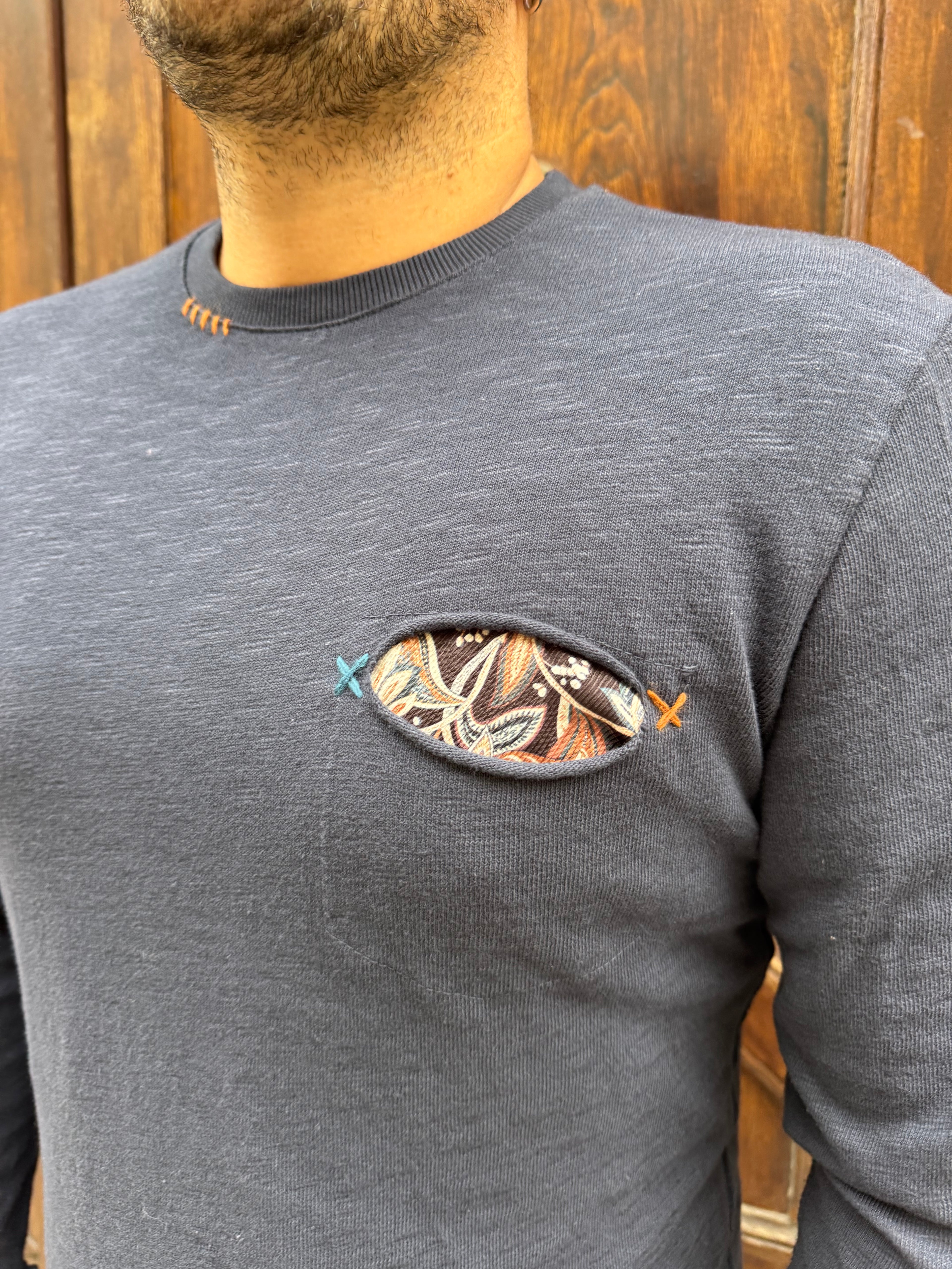 Maglioncino Diego con taschino blu