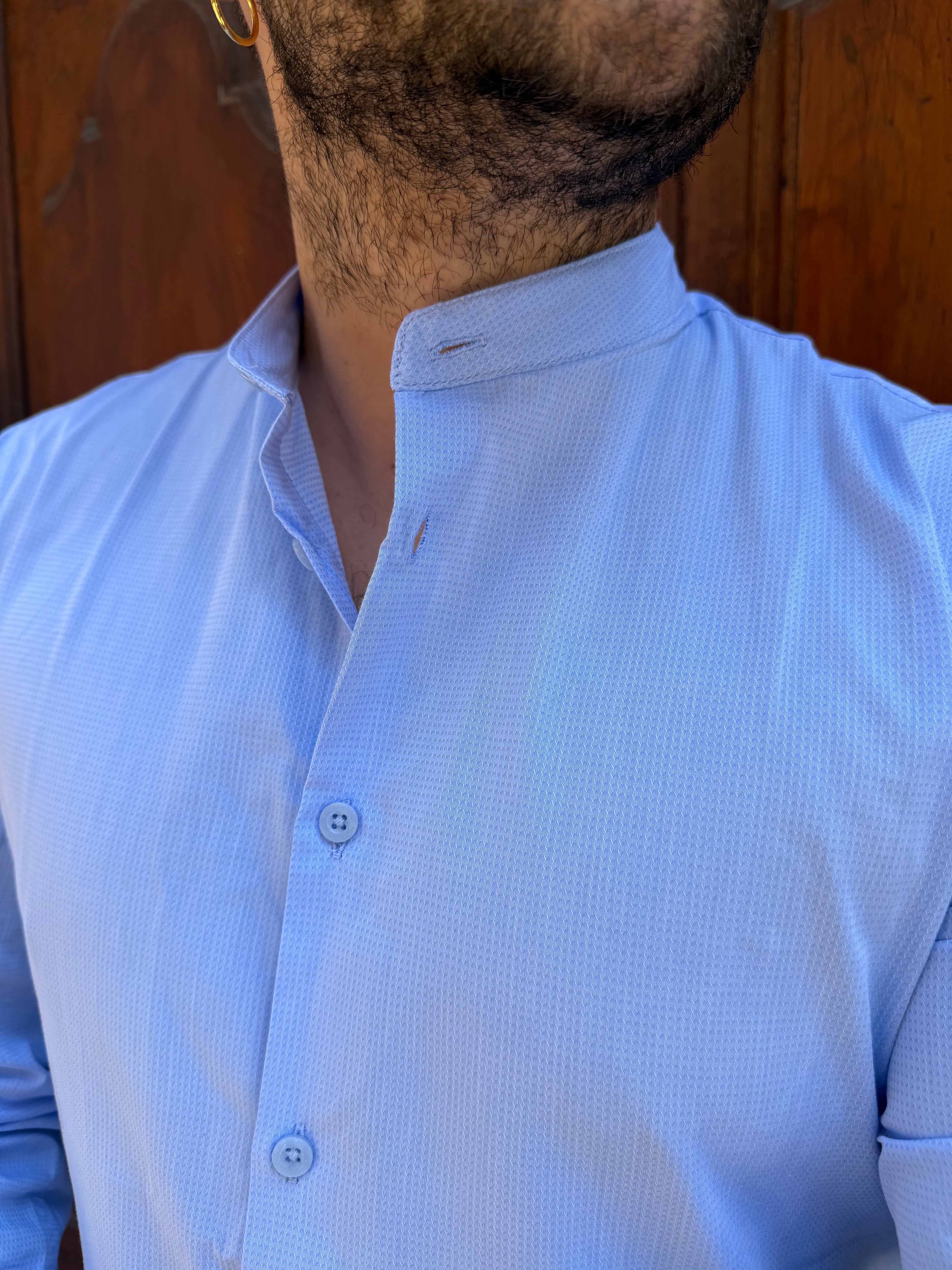 Camicia Dan di Hamaki-ho azzurra