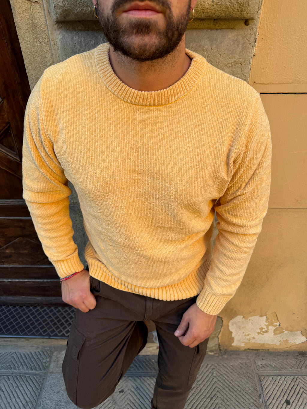 Maglioncino Ciniglia di Telamira giallo pastello