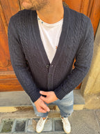 Cardigan Treccia di Hamaki-Ho blu