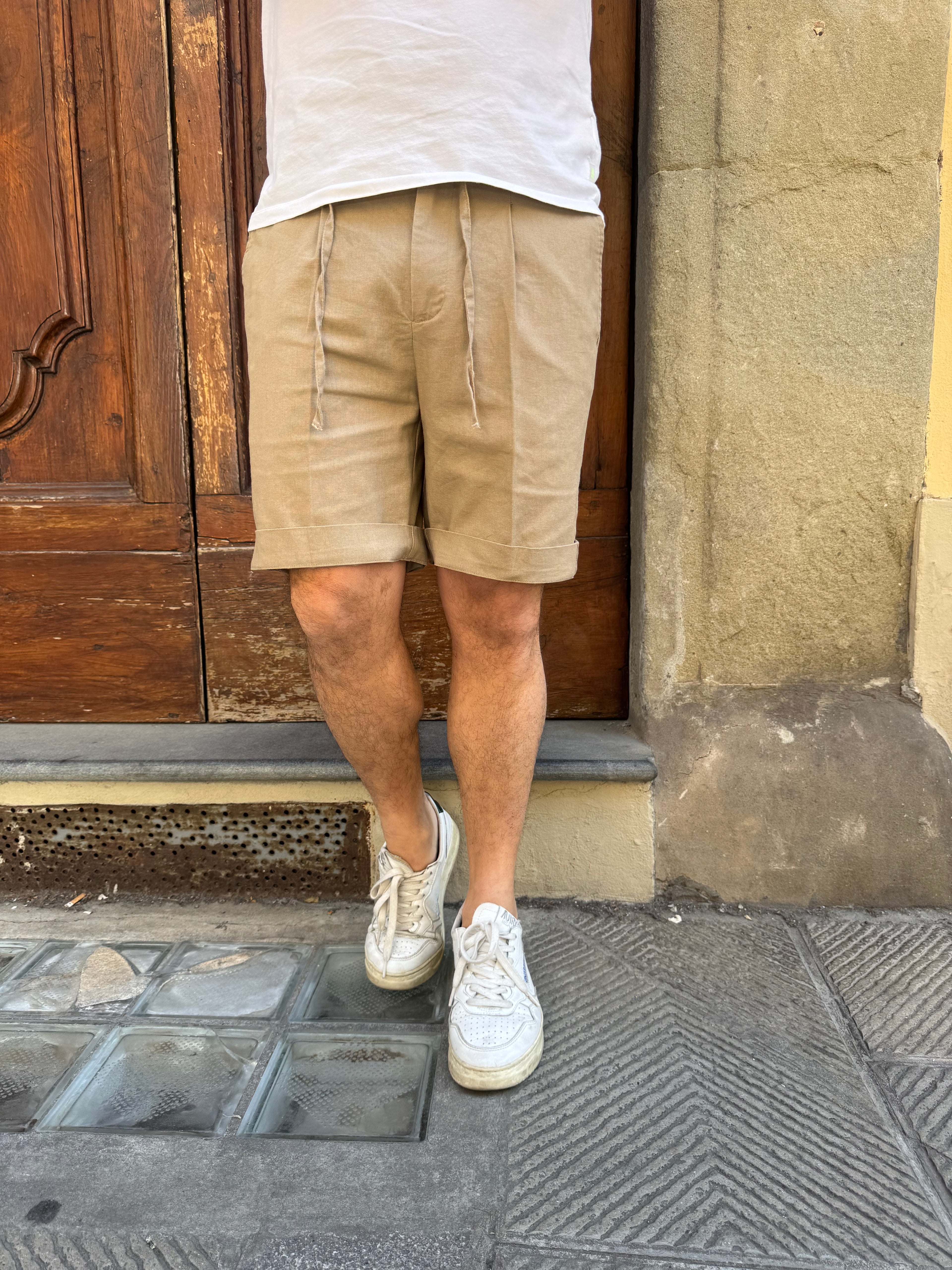 Bermuda in lino di Hamaki-Ho beige