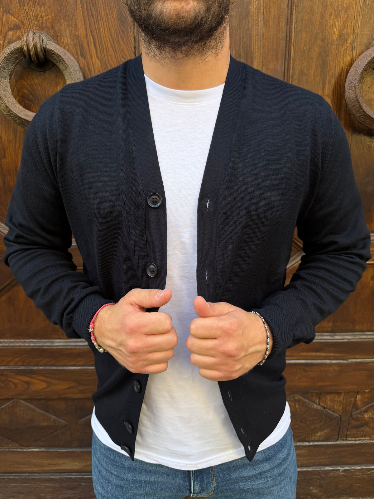 Cardigan Ugo di Hamaki-Ho blu navy