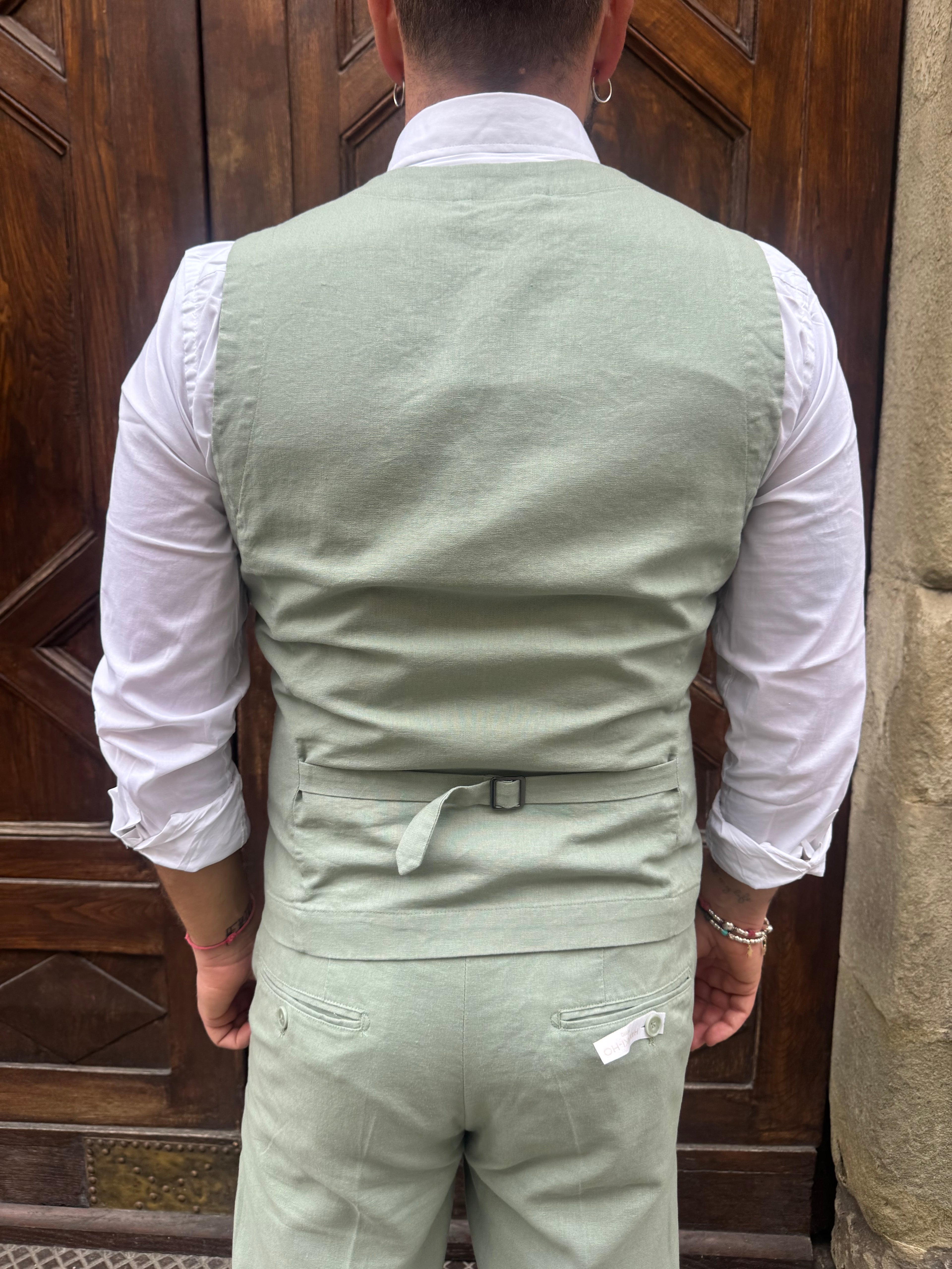 Gilet completo Roger di Hamaki-Ho verde acqua