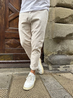 Pantalone Velluto Rocciatore di Telamira panna