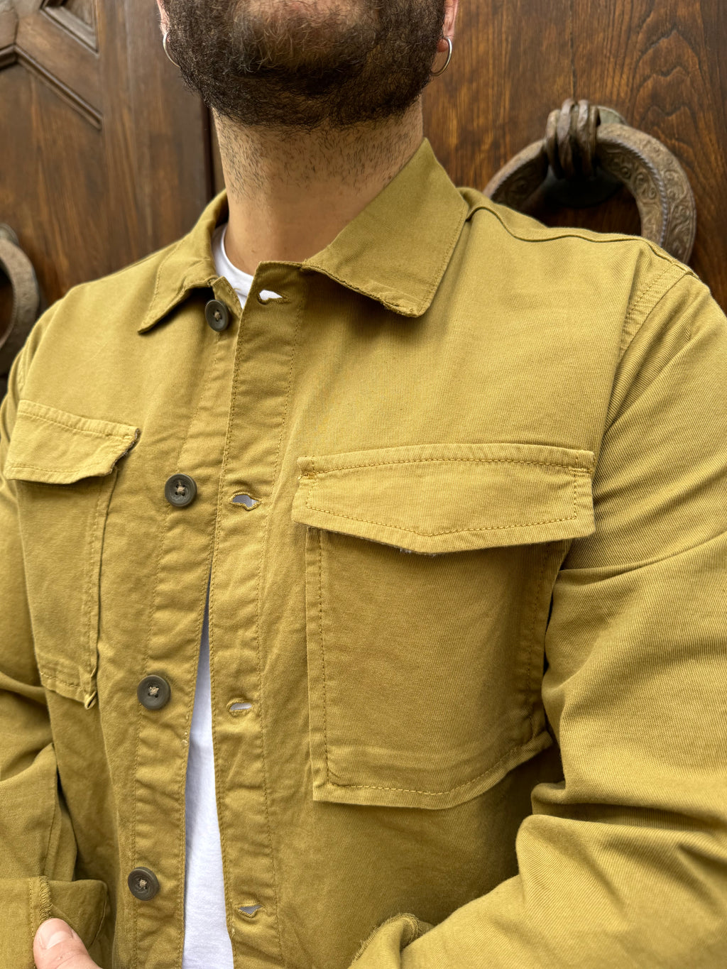 Camicia Jones senape di Hamaki-Ho