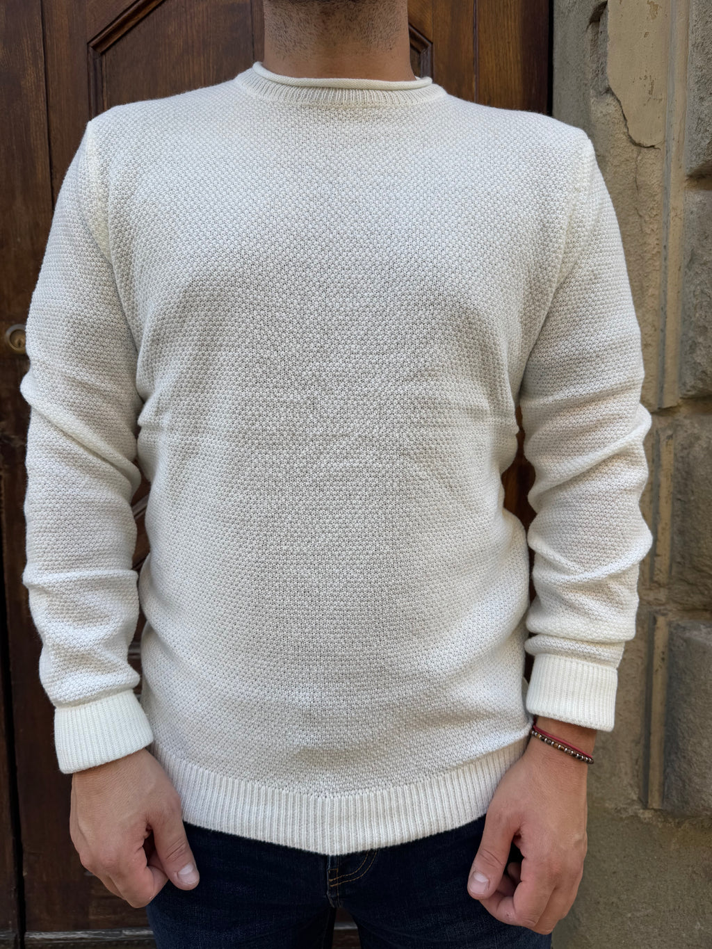 Maglioncino Carlos panna di Telamira