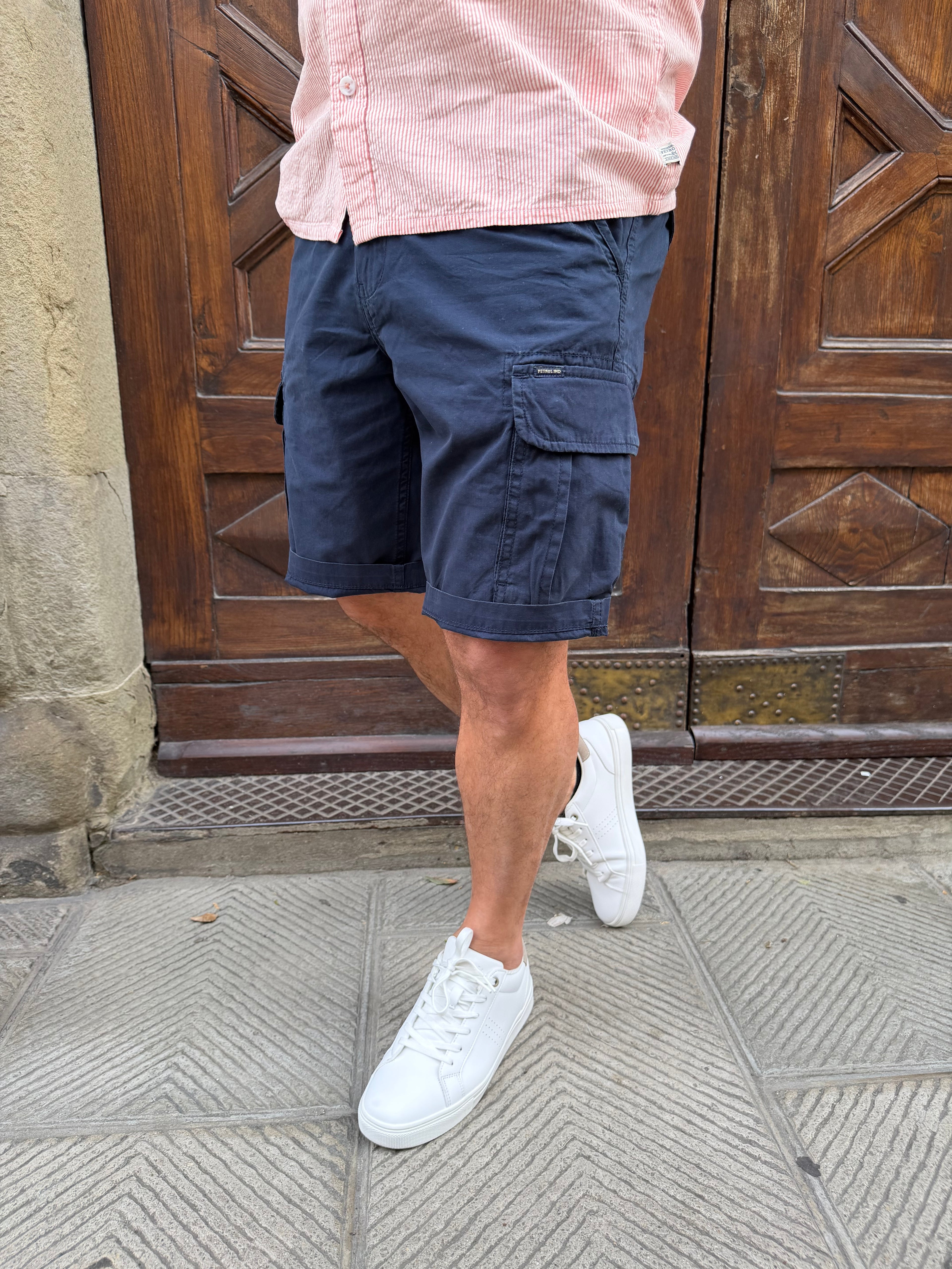 Bermuda cargo di Petrol blu navy