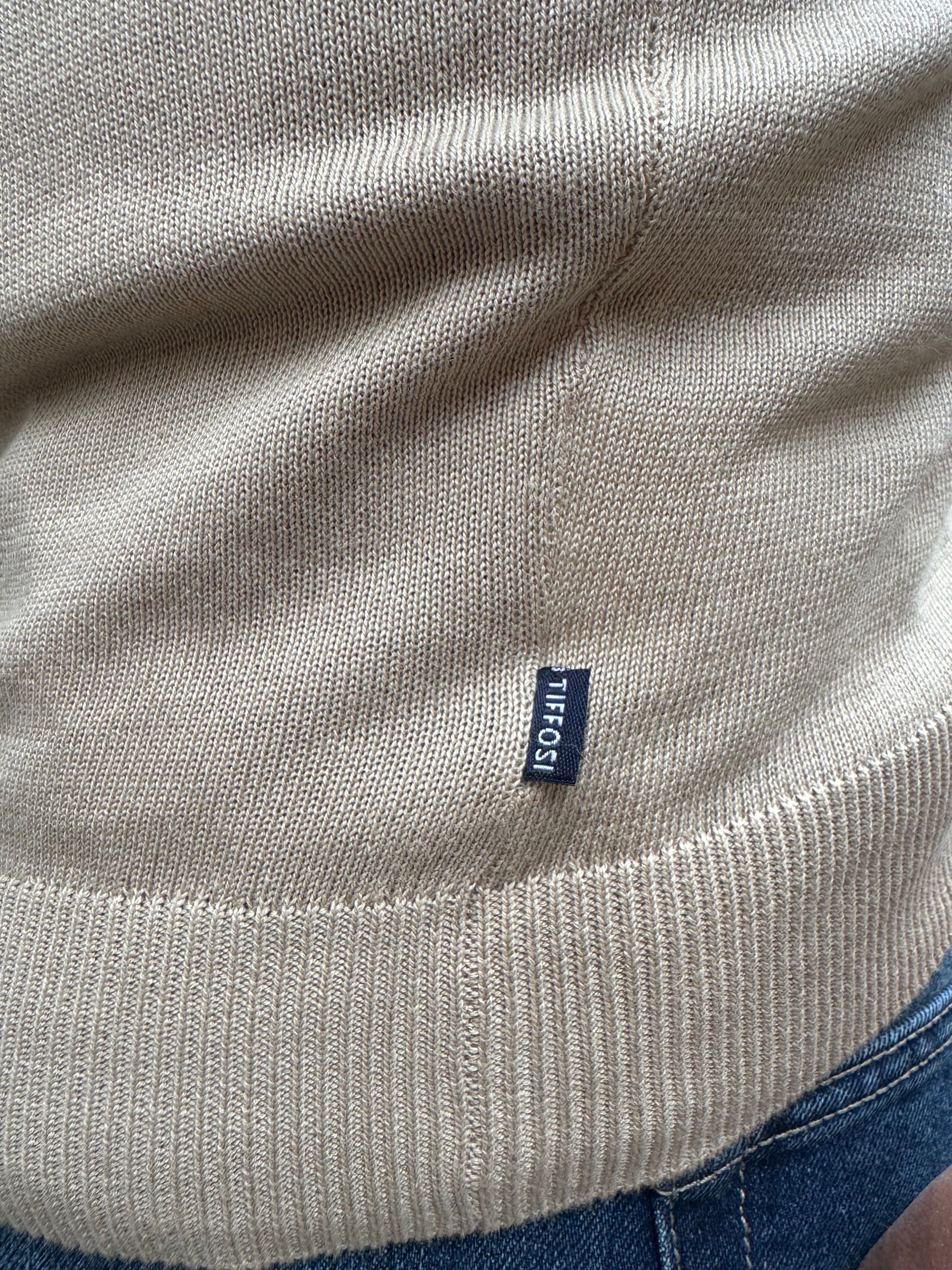 Maglioncino girocollo di Tiffosi beige