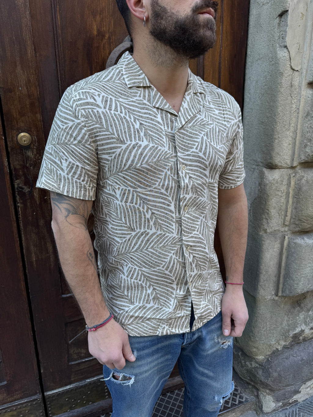 Camicia Flora di Tiffosi moro