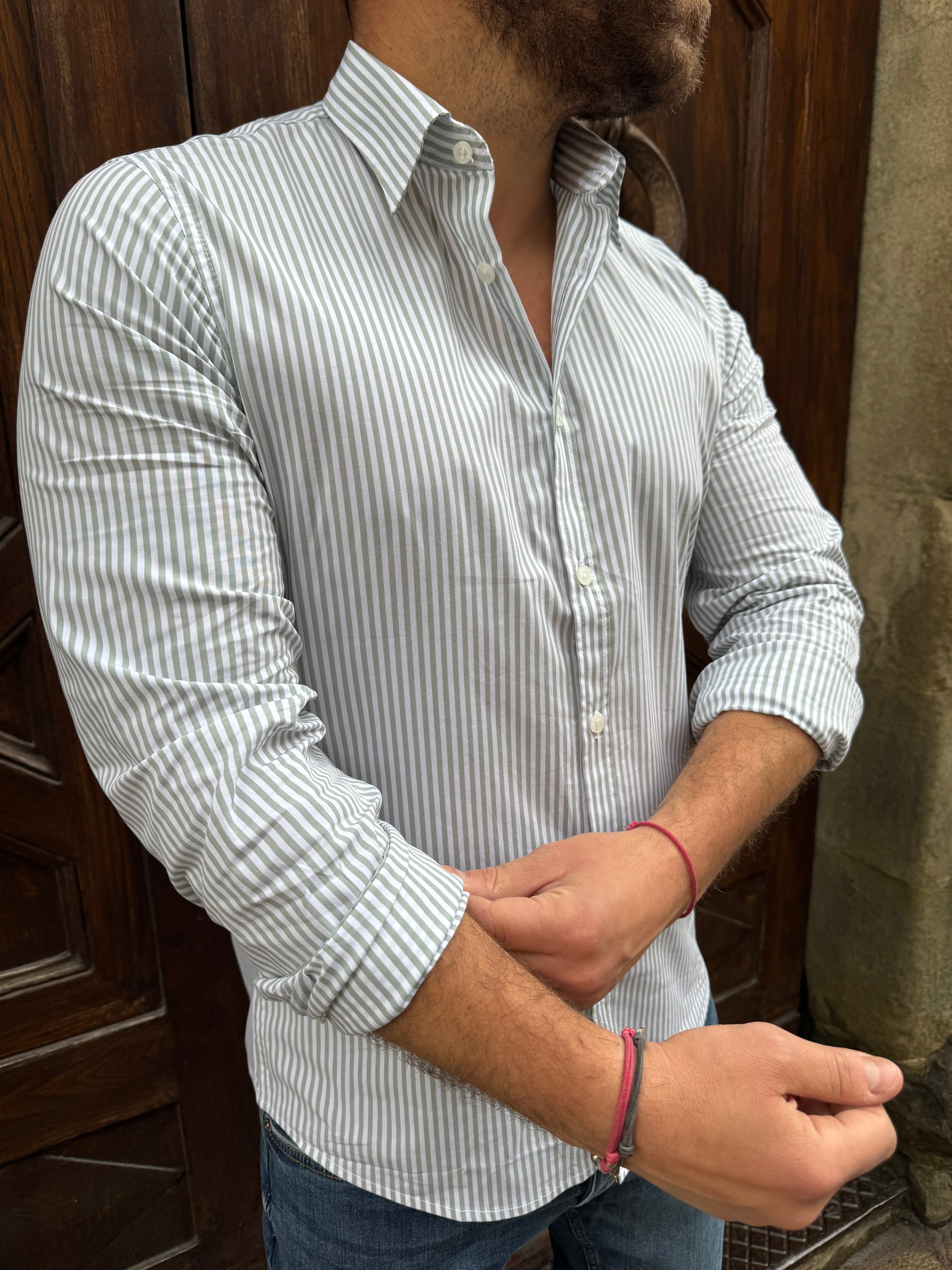 Camicia Portofino di Hamaki-Ho verde