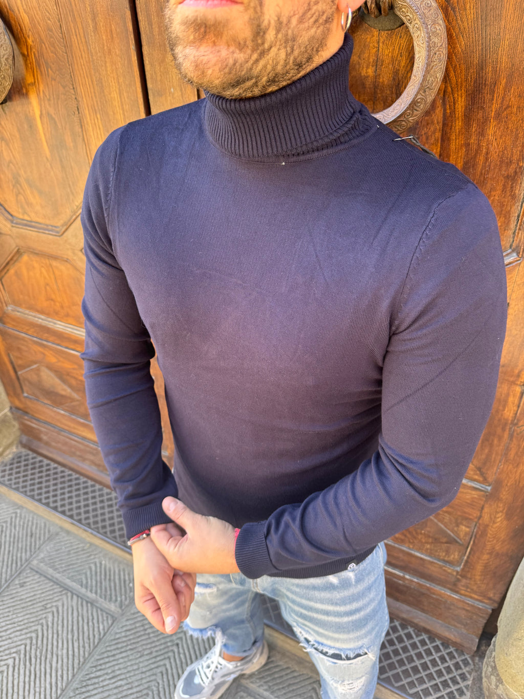 Maglioncino Dolcevita di Telamira blu